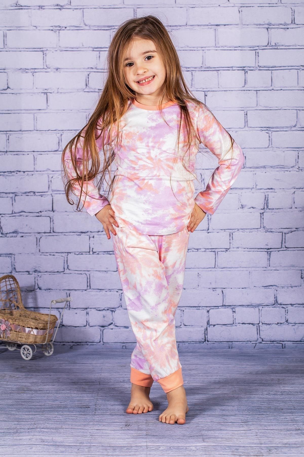 Zeyland Kız Çocuk Batik Desen Pijama Takımı