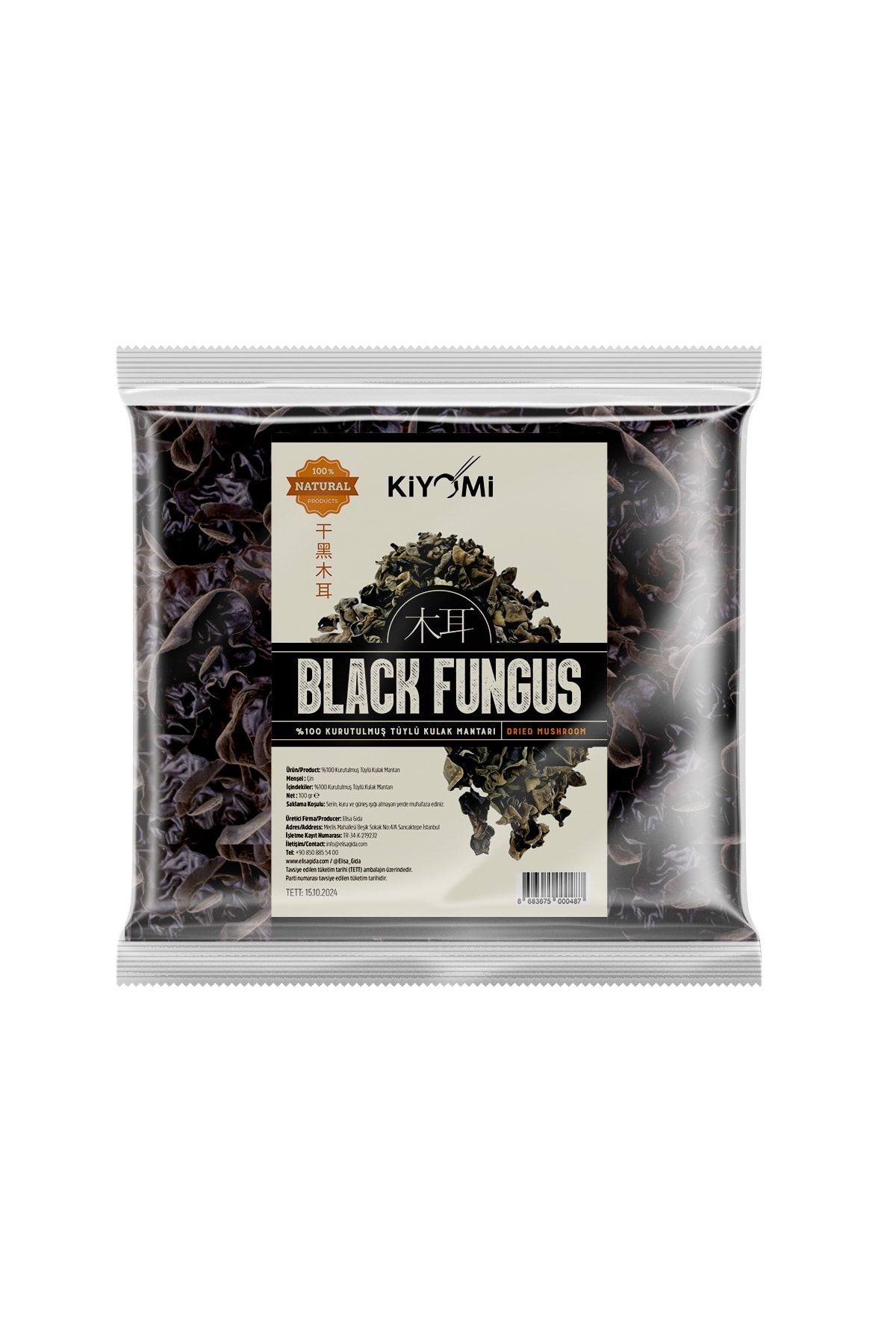 Kiyomi Black Fungus - Kurutulmuş Mantar - 100 Gr