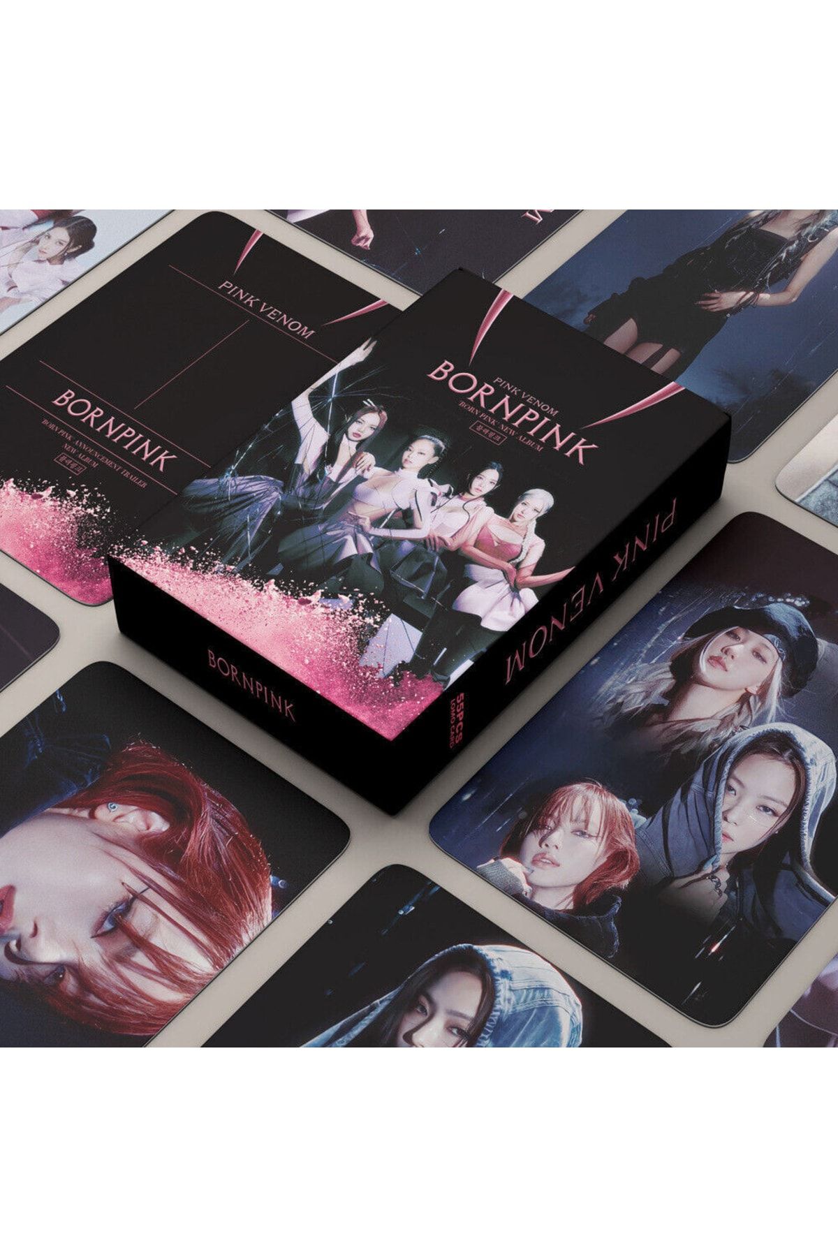 Kpop Dünyasi Blackpınk '' Born Pink '' Çift Yön Baskılı Lomo Card Seti