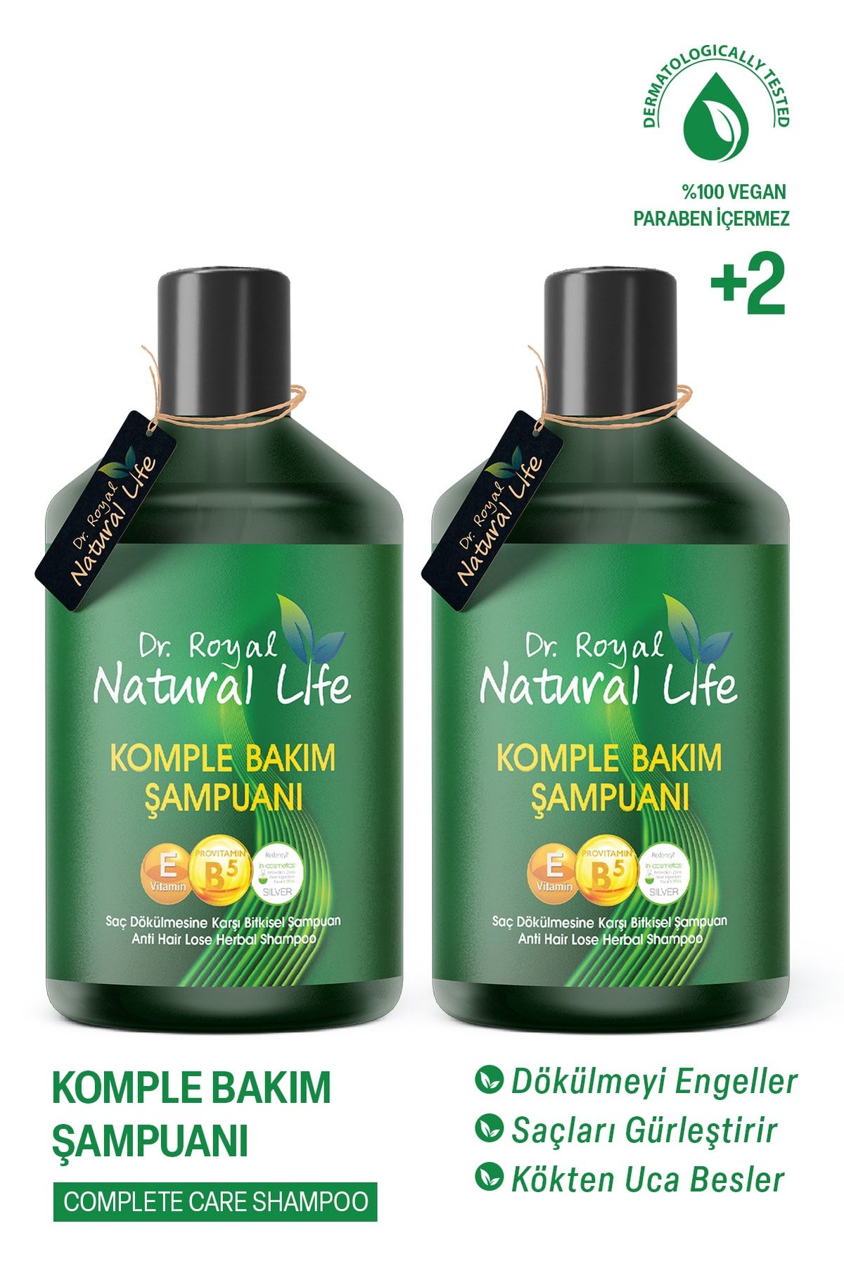 Dr.Royal Natural Life Saç Dökülmesine Karşı Bitkisel Keratinli Saç Bakım Şampuanı 500ml 2li Fırsat Paketi