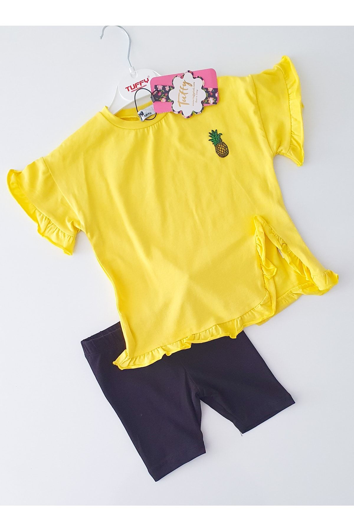 Tuffy Kids Ananas Baskılı Tişört Tayt Kız Çocuk Takımı