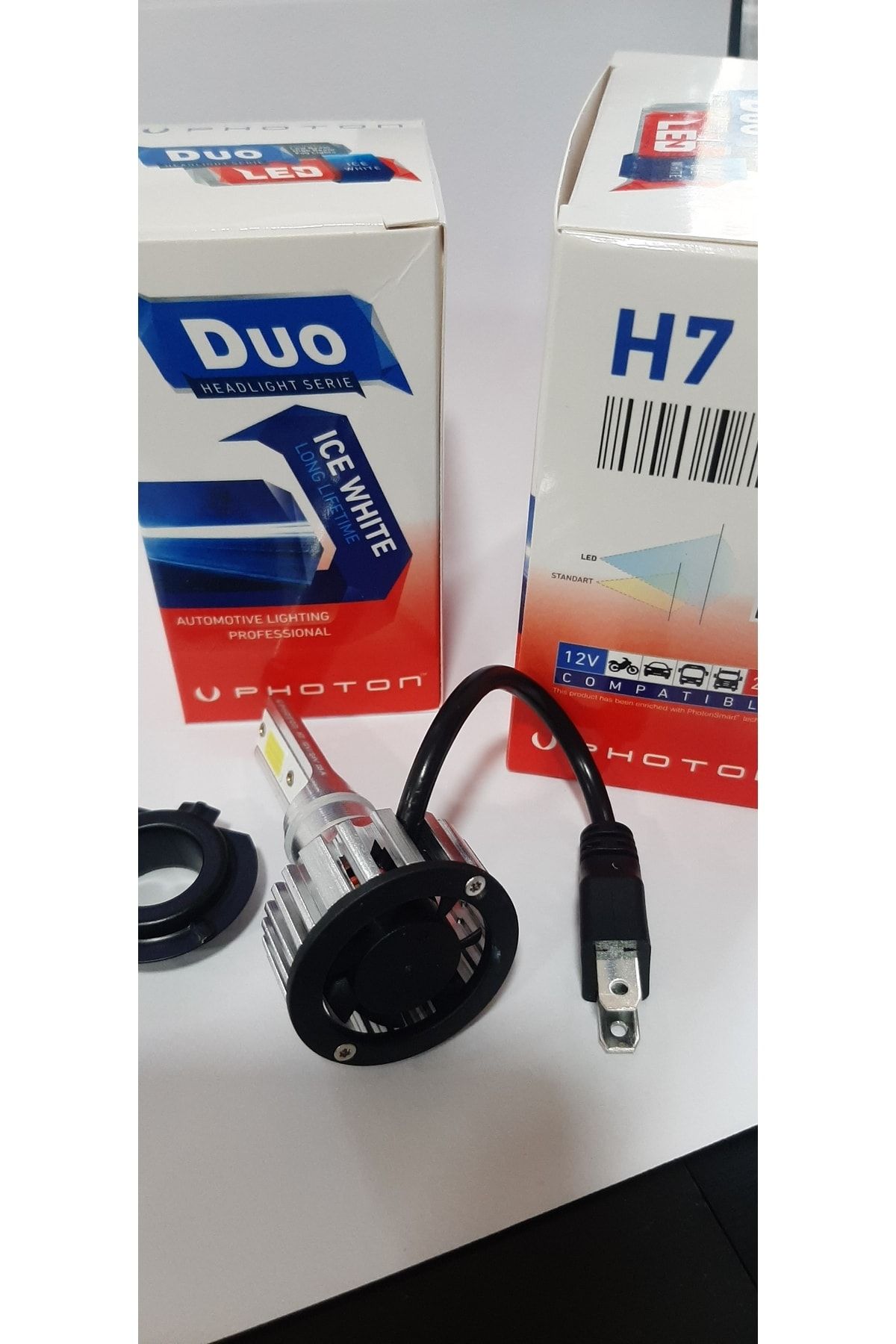 Photon Duo H7 Led Xenon Set Ultra Güçlü Işık 23 Model Gri Slim