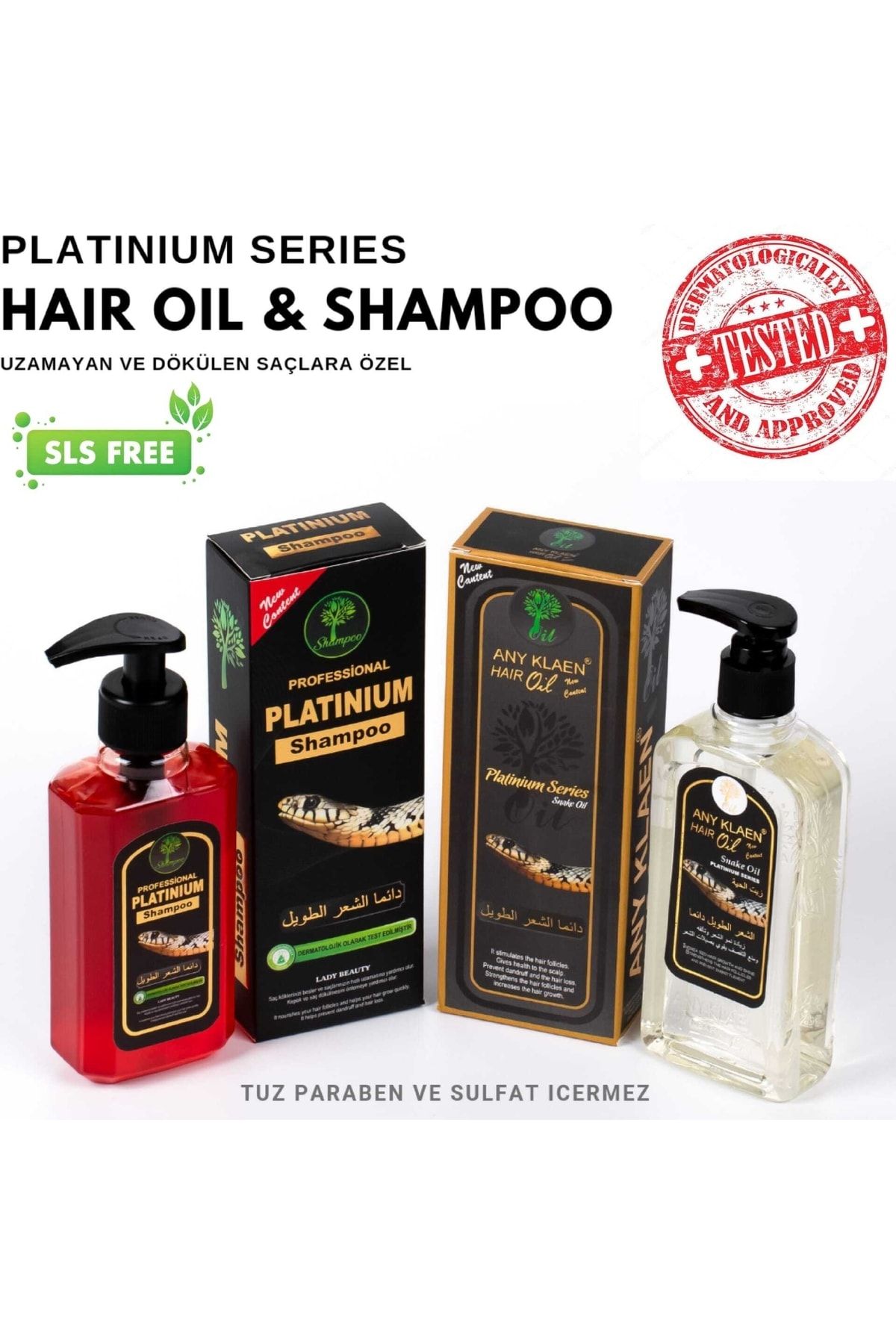 Any Klaen Saç Bakım Yağı & Saç Bakım Şampuanı 2'li Set