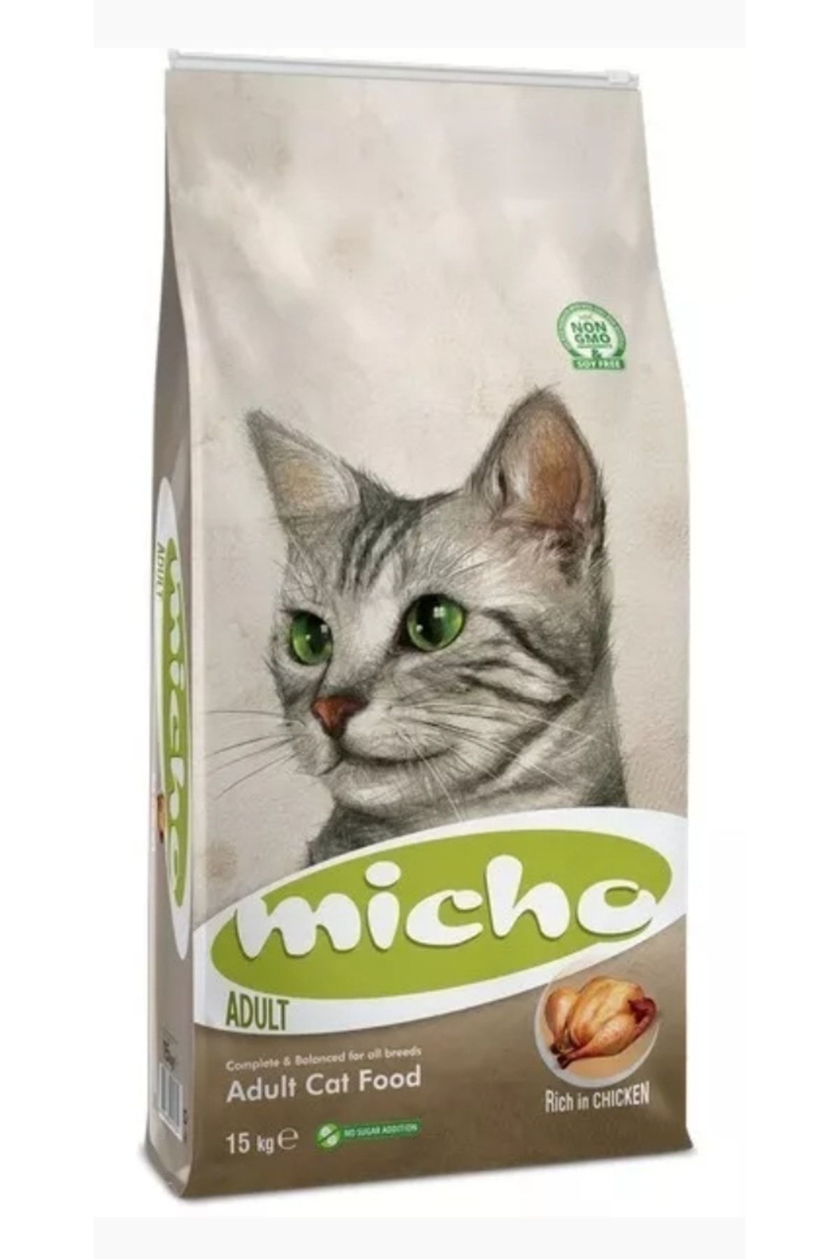 Micho Adult Cat Tavuklu (Hamsi ve Pirinç Eşliğinde) Yetişkin Kedi Maması 15 Kg