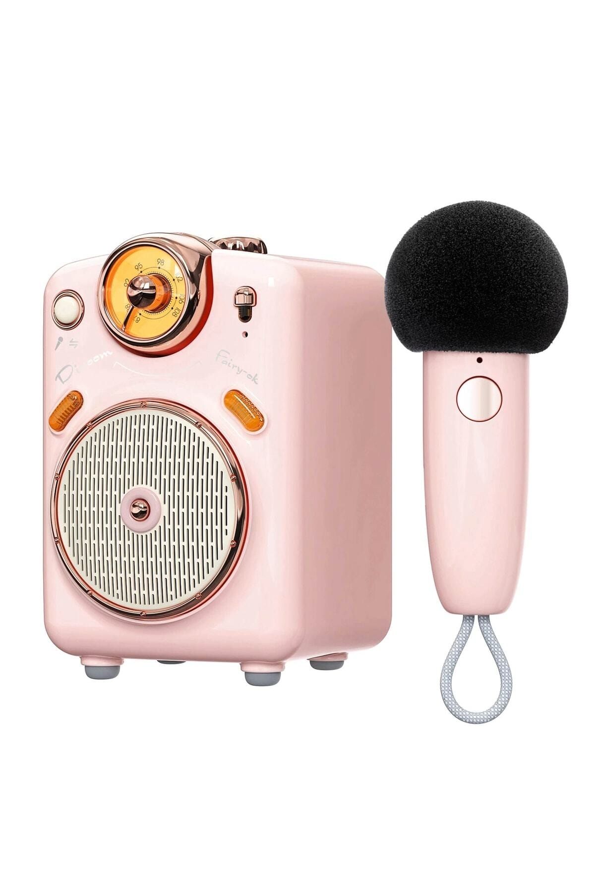 Divoom Fairy-ok Pembe Karaoke Mikrofonlu Fm Radyolu Bluetooth Hoparlör