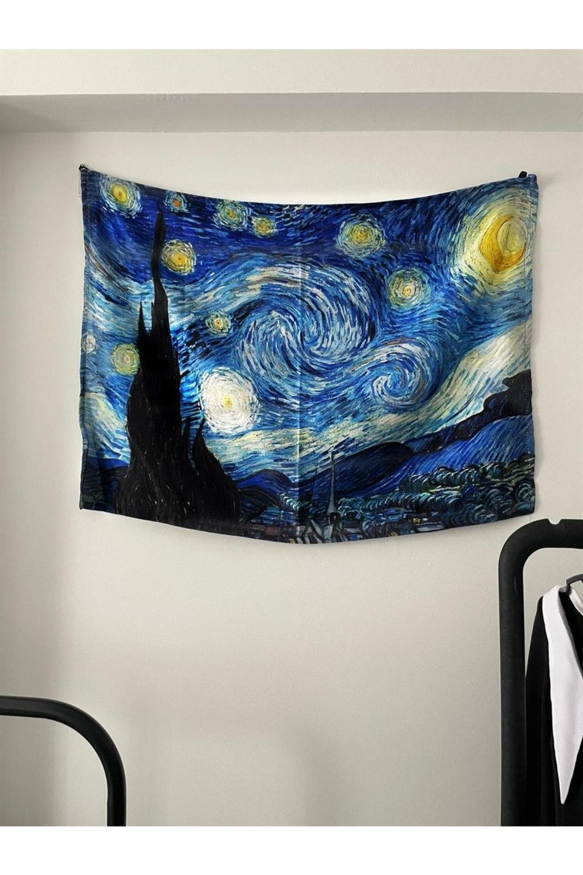 Planet Butik Starry Night - Vincent Van Gogh Duvar Örtüsü - Wall Tapestry I 70 X 100 Cm