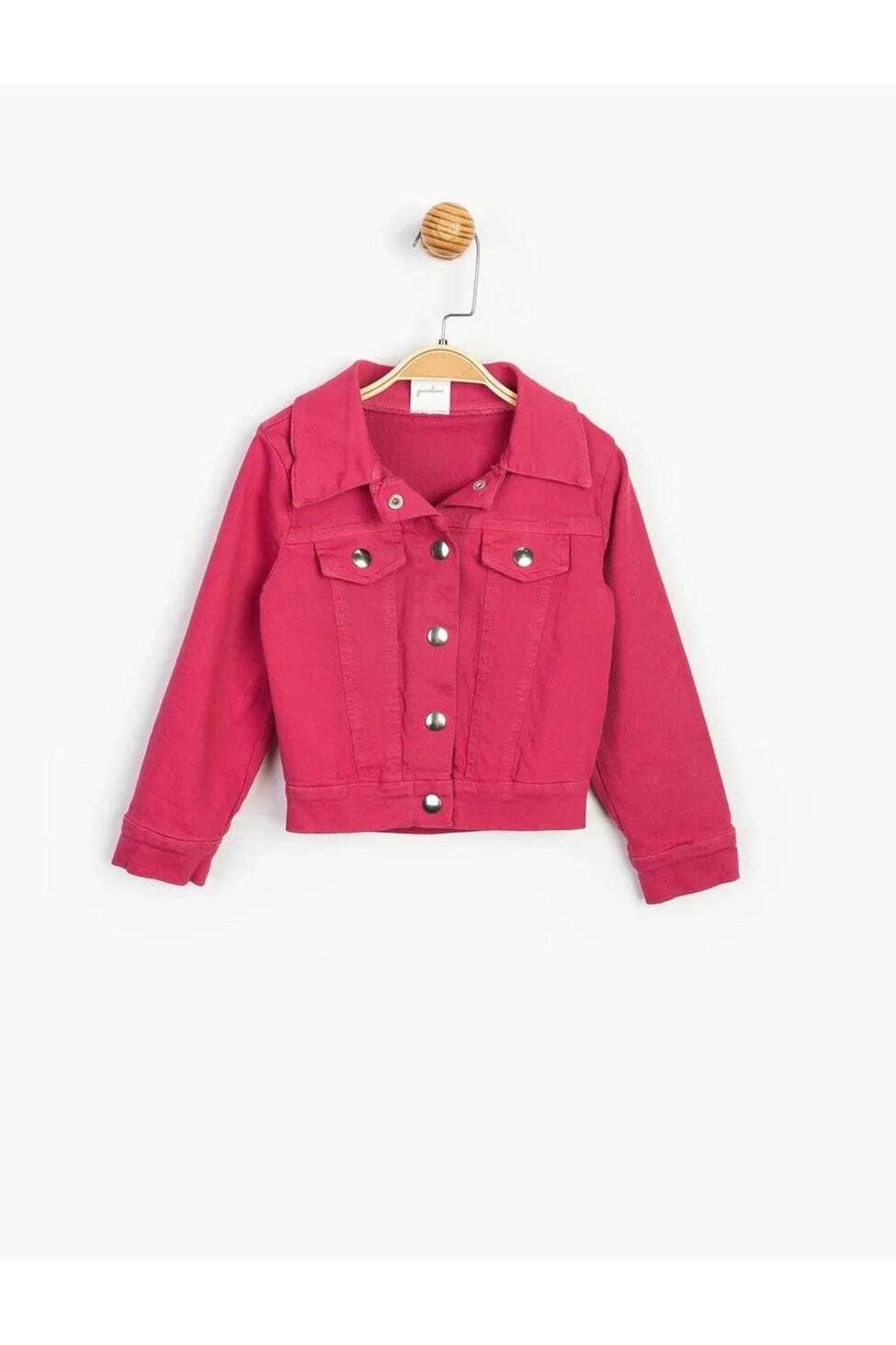 Panolino Yazlık Kız Çocuk Pamuk Pembe Renk Denim Kot Jeans Ceket
