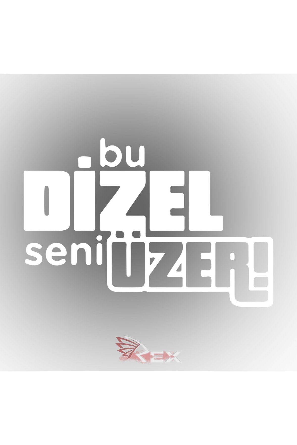 Rex Aksesuar Bu Dizel Seni Üzer Sticker Araba Oto Cam Sticker 21x15cm