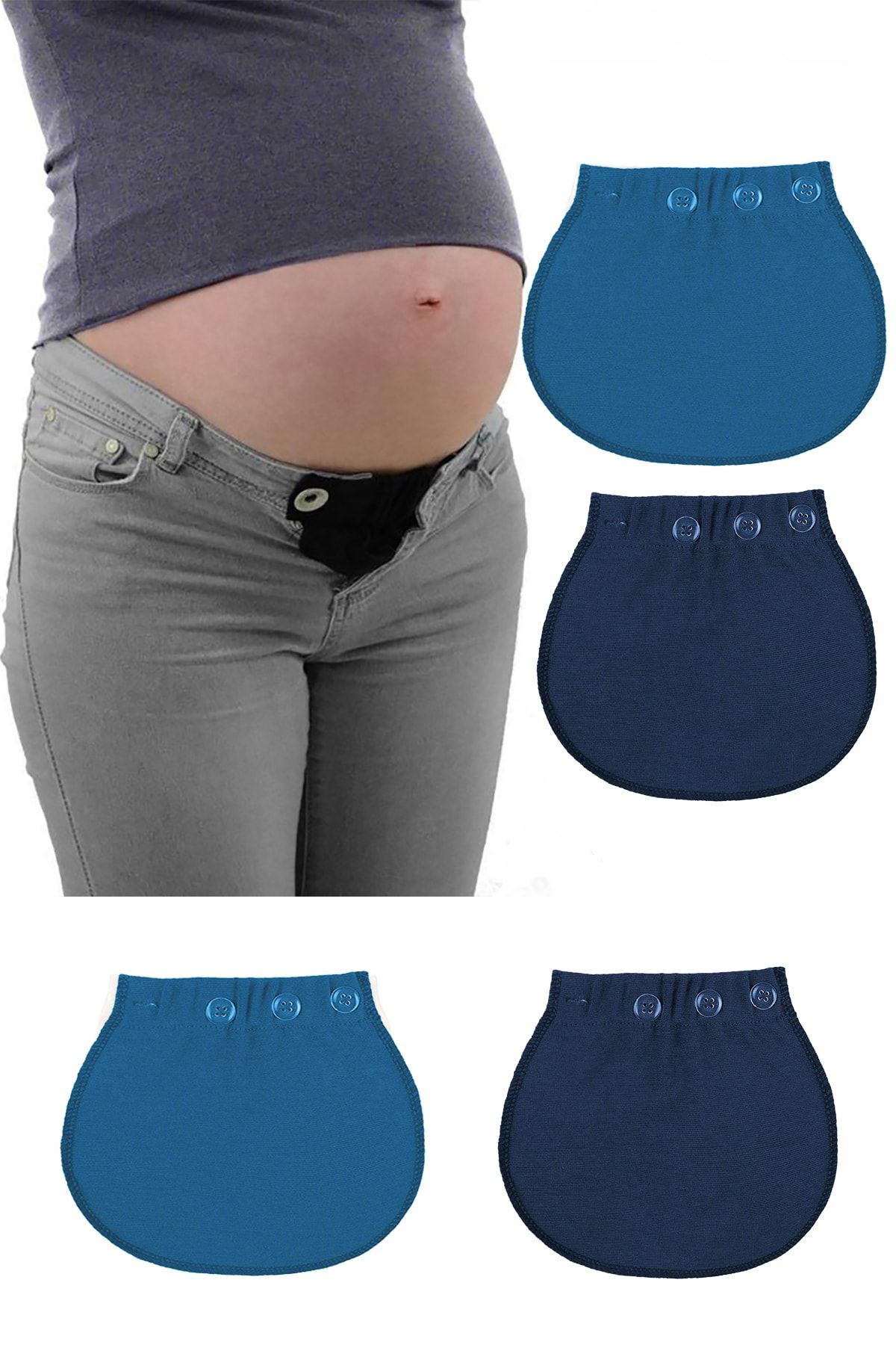 Pimobile Hamile Pantolonu Bel Genişletici-kadınlar Için Pantolon Genişletici Lacivert-mavi