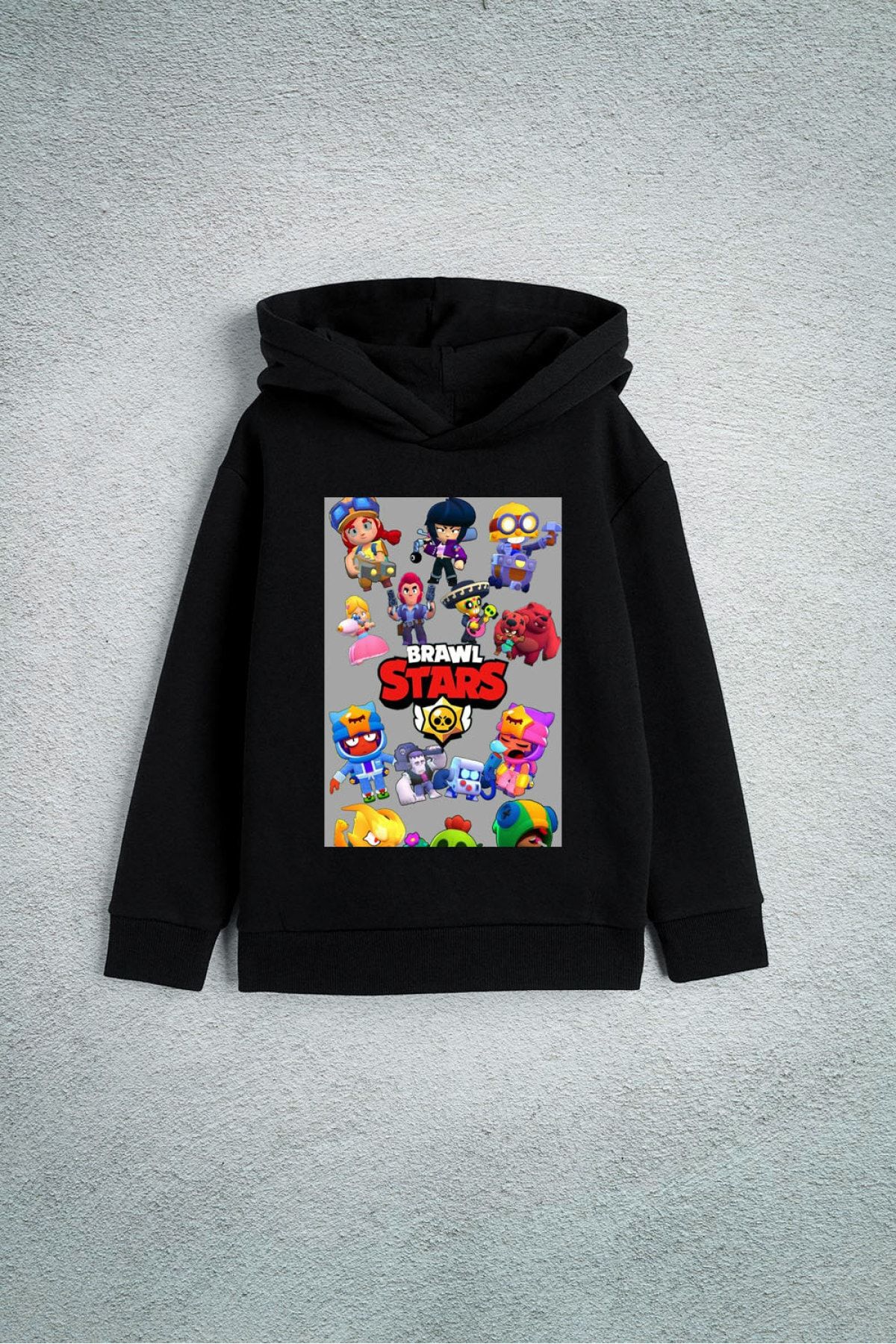 Darkia Brawl Stars Sevilen Karakterleri Özel Tasarım Baskılı Çocuk Kapşonlu Sweatshirt