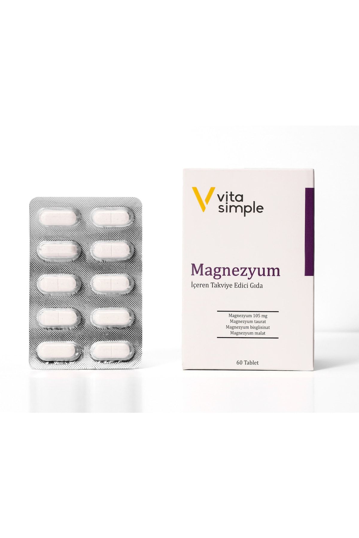 VitaSimple Magnezyum Içeren Takviye Edici Gıda 60 Tablet
