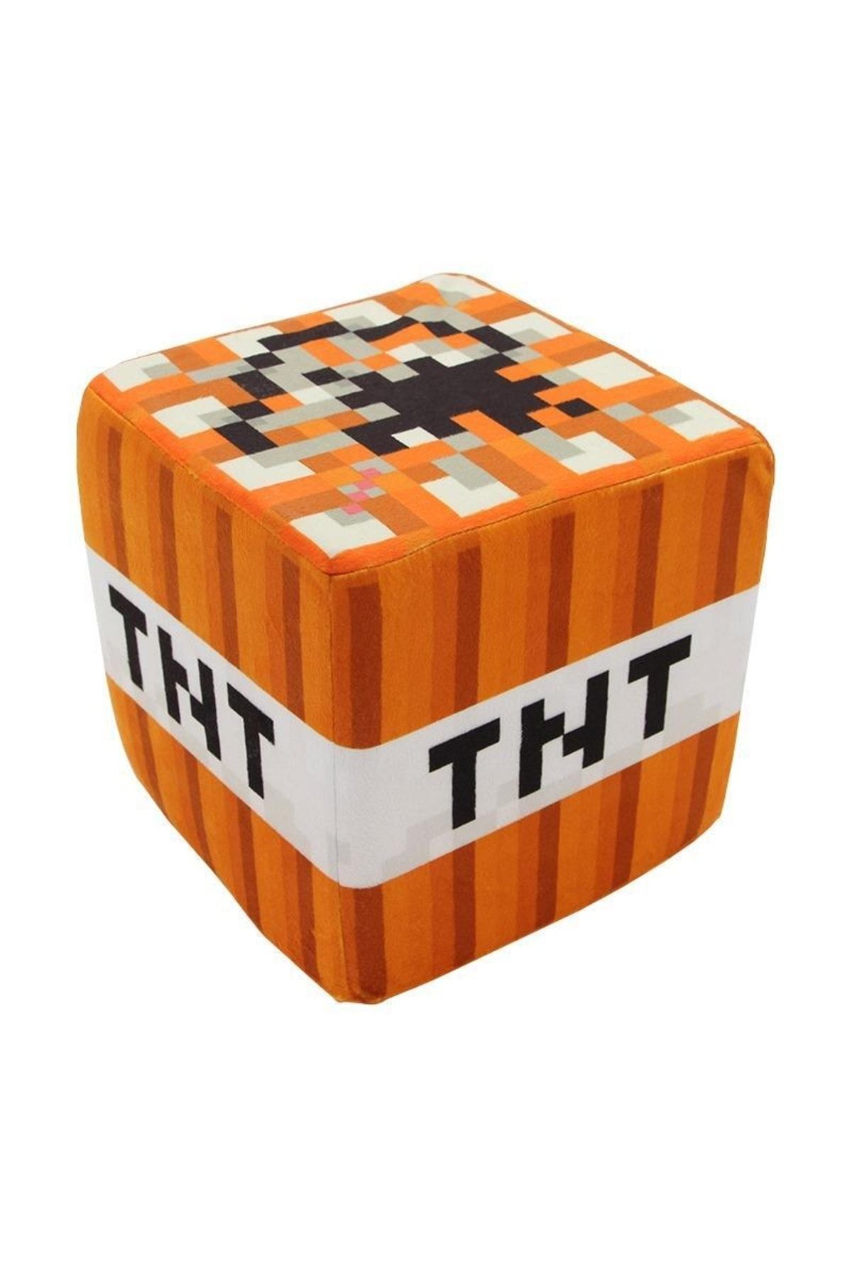Schulzz Minecraft Tnt Küp Yastık Dekoratif Minder Peluş Oyuncak 30 Cm