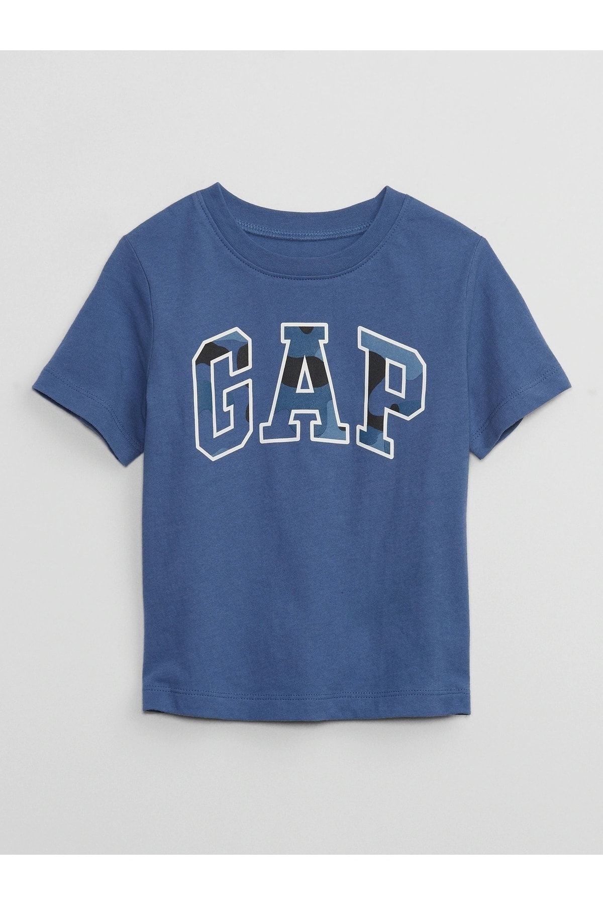 GAP Erkek Bebek Mavi Logo Kısa Kollu T-shirt