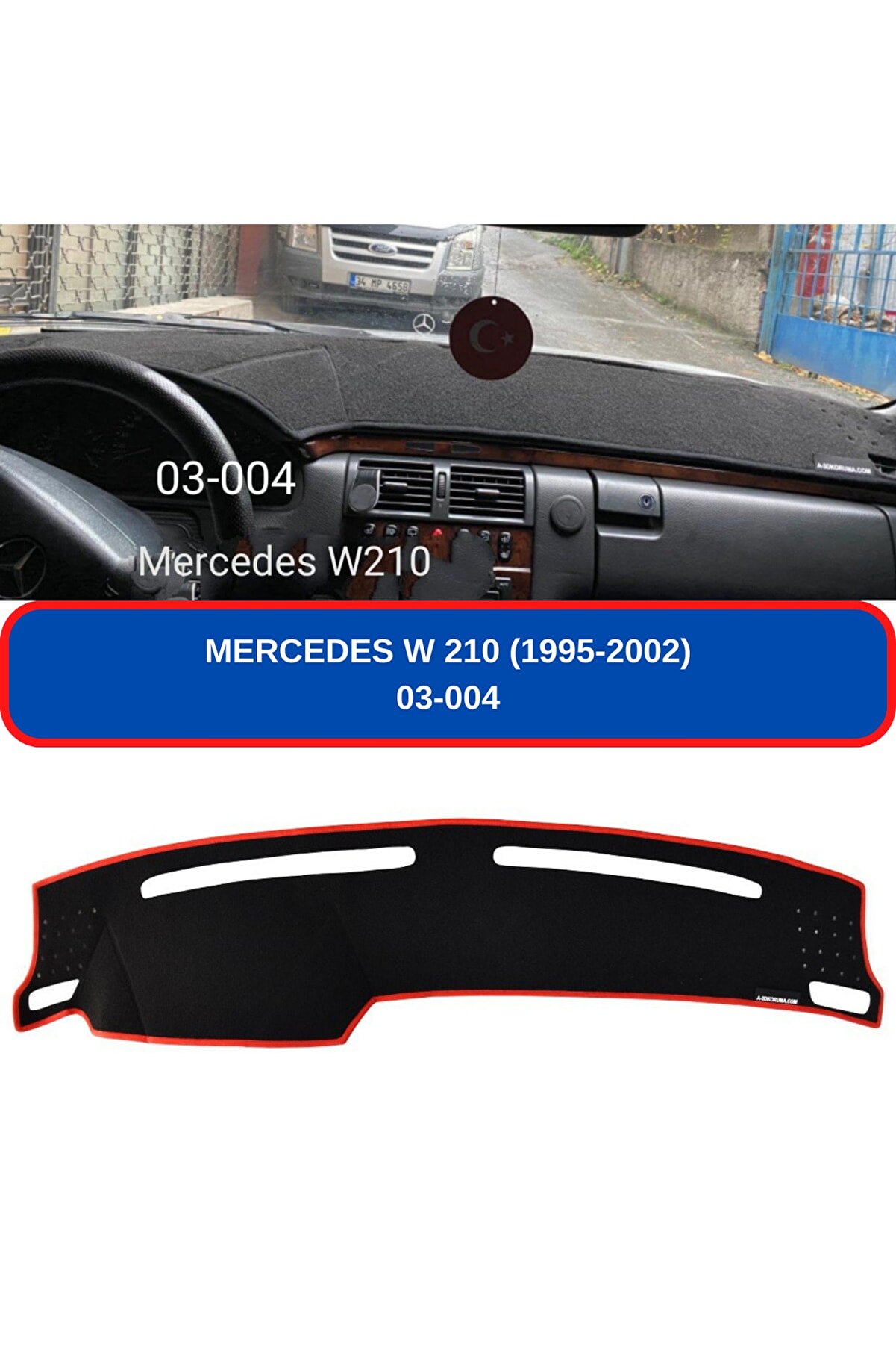 Barteg  Mercedes - Benz W210 1995-2002 Torpido Koruyucu Torpido Hal?s? K?l?f Havlu &Ouml;rt&uuml; 03-004S