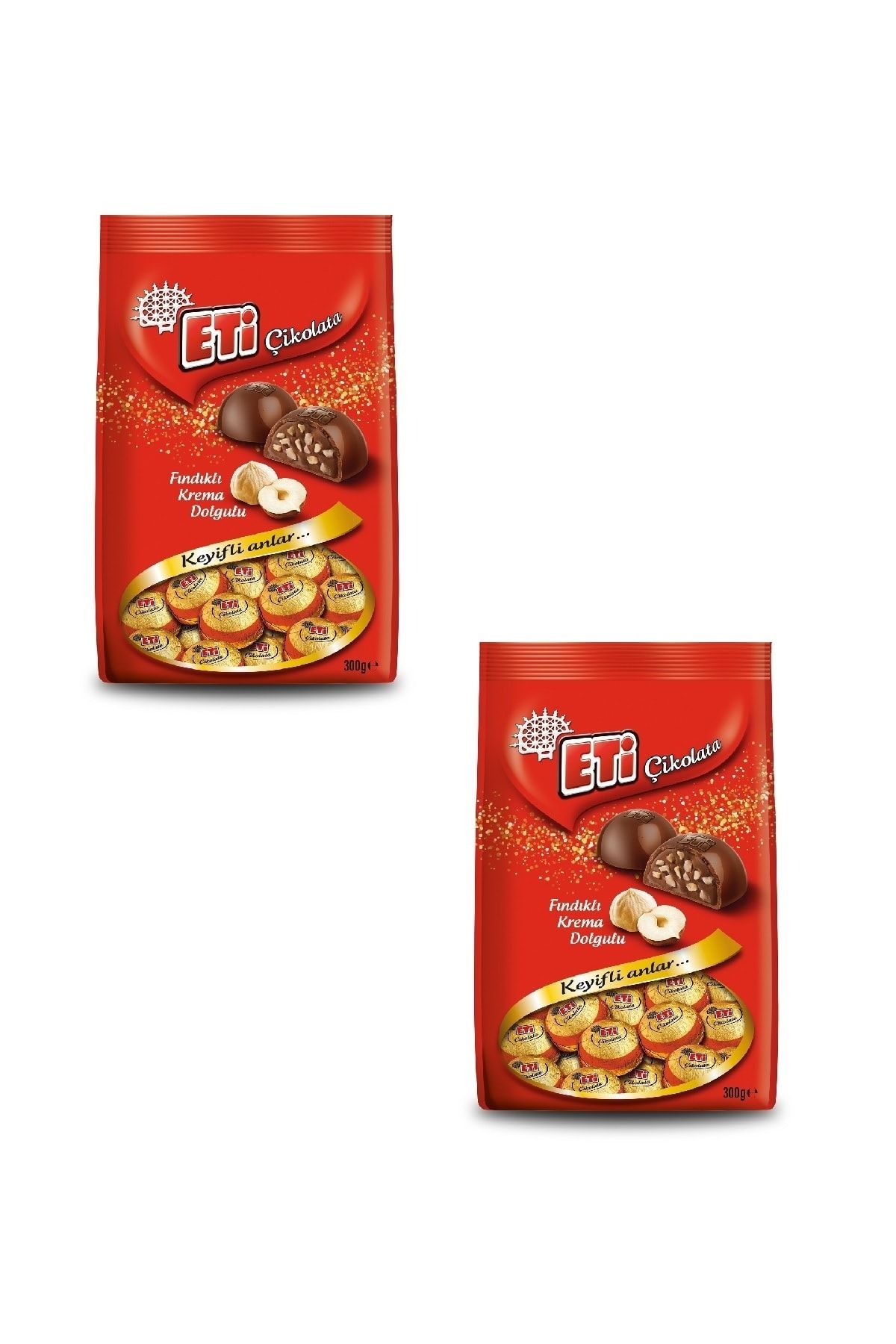 Eti Hediyelik Çikolata Fındıklı Krema Dolgulu 300 g x 2 Adet