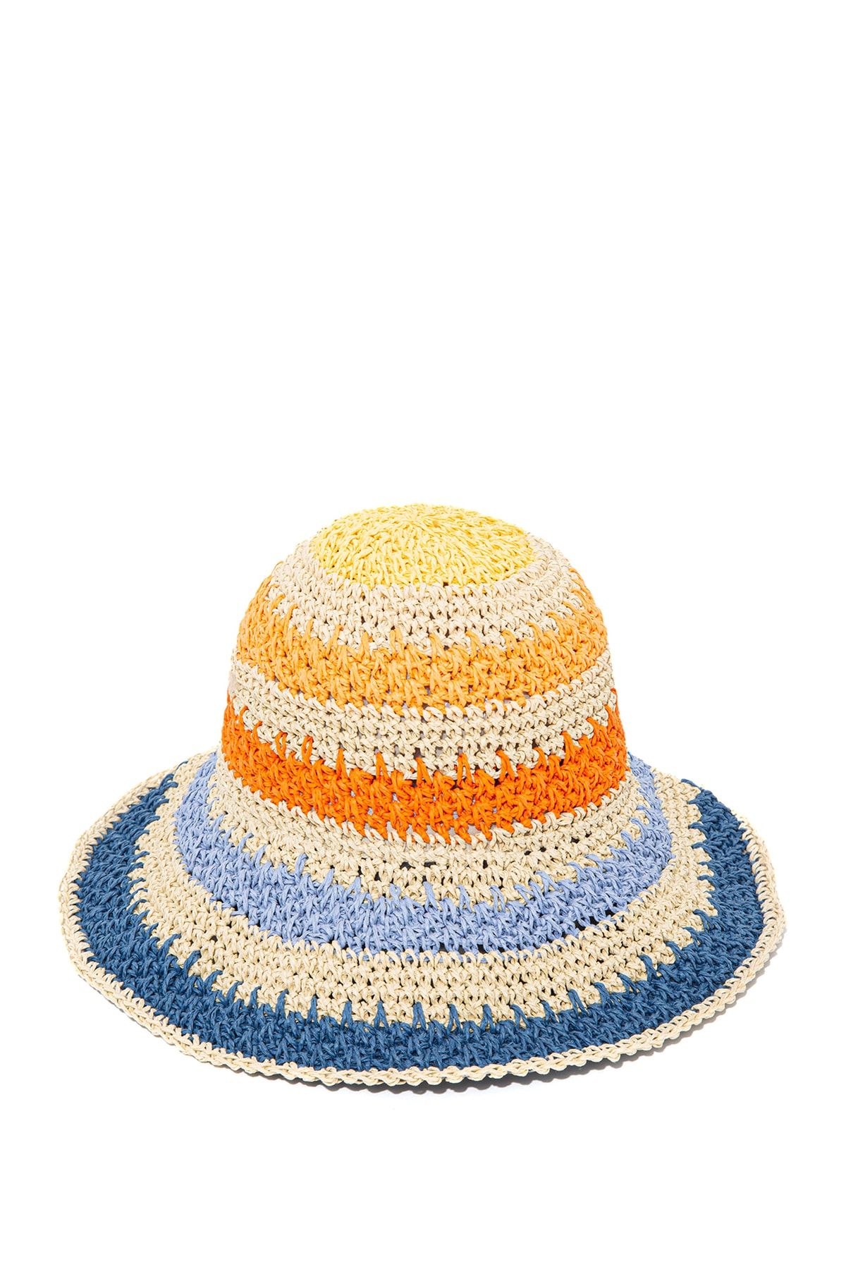 Mavi Renkli Hasır Şapka 1911285-82676