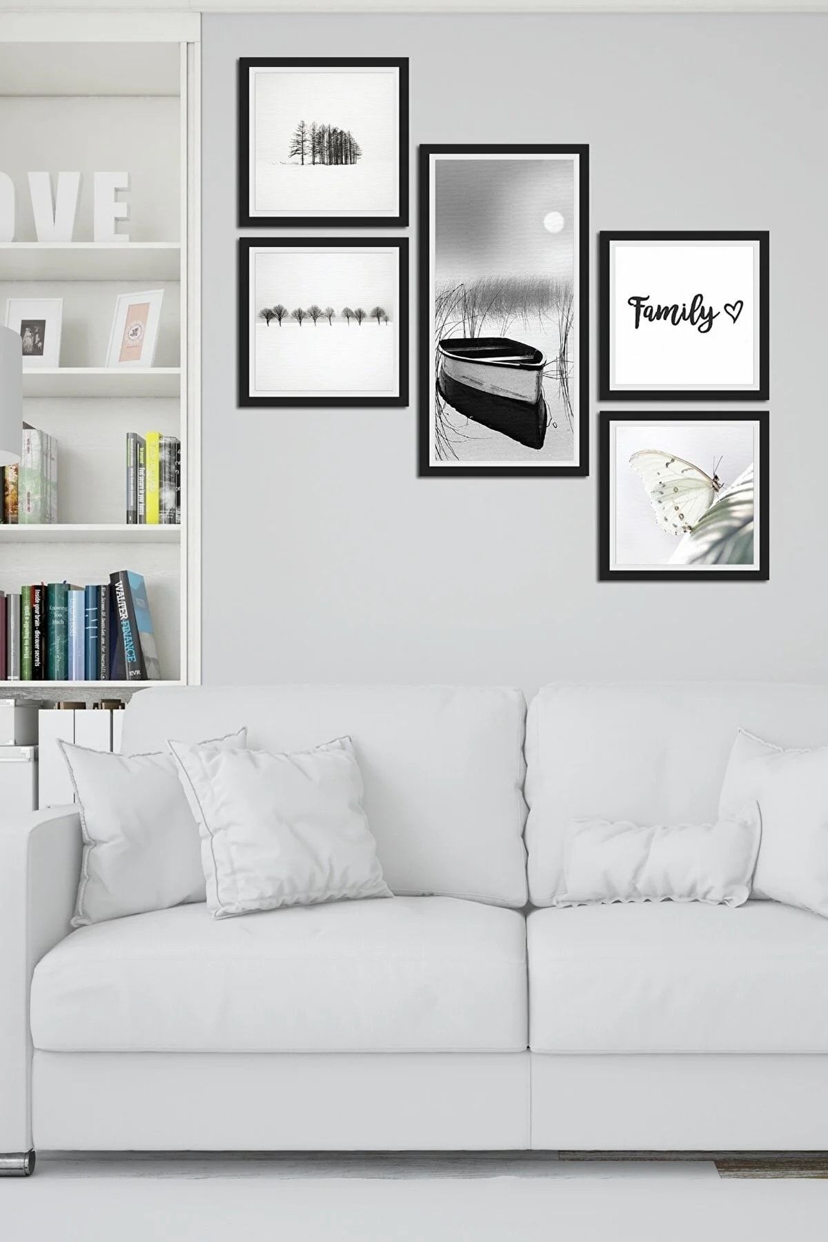 NT Handmade Parçalı Çerçeve Görünümlü Mdf Tablo - Salon Oturma Yatak Odası Ofis Antre Mutfak Için Tablo Seti