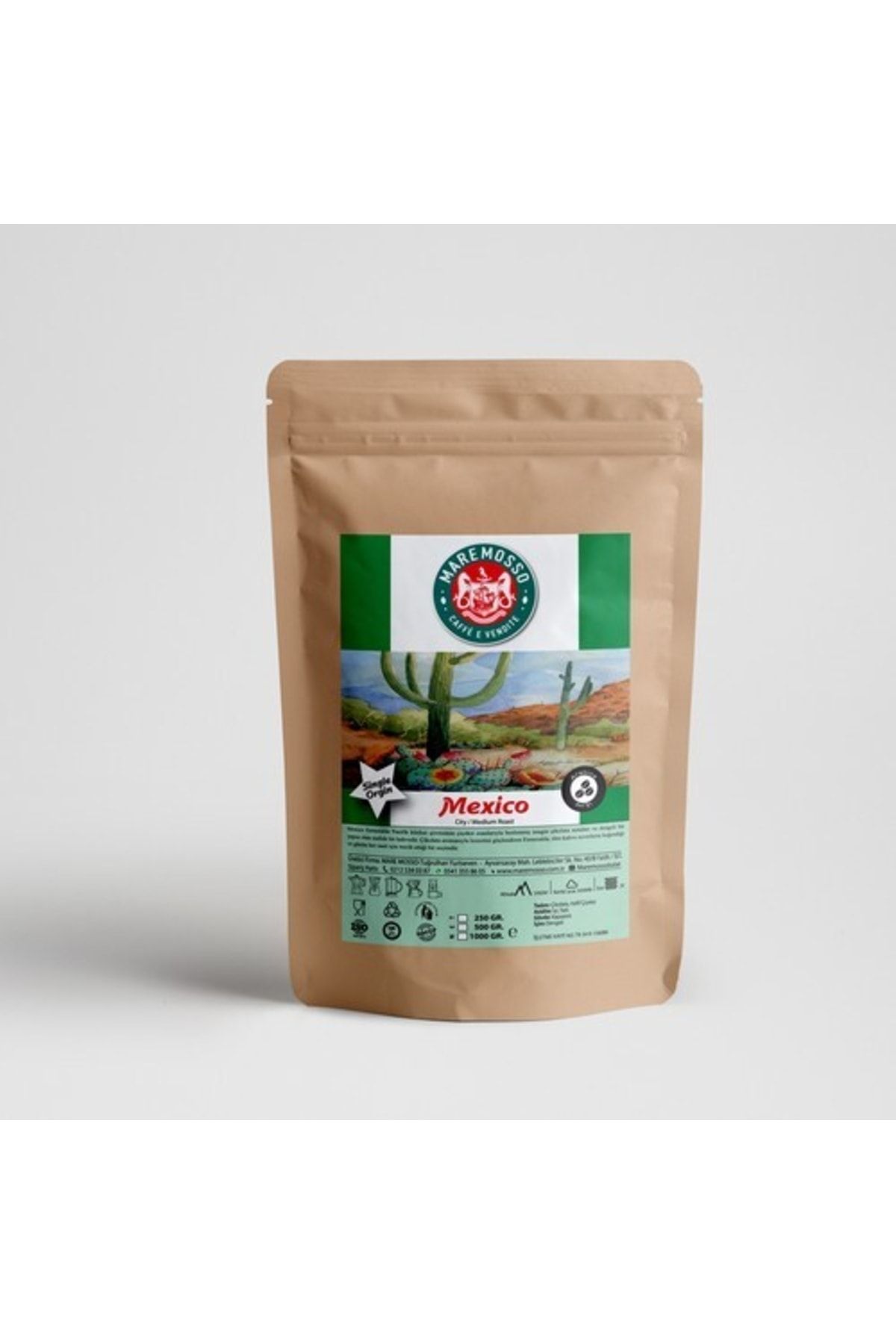 Mare Mosso Caffe ê Vendite Mexico Esmeralda Yöresel (ÖĞÜTÜLMÜŞ VEYA ÇEKİRDEK) Filtre Kahve 250 Gr.