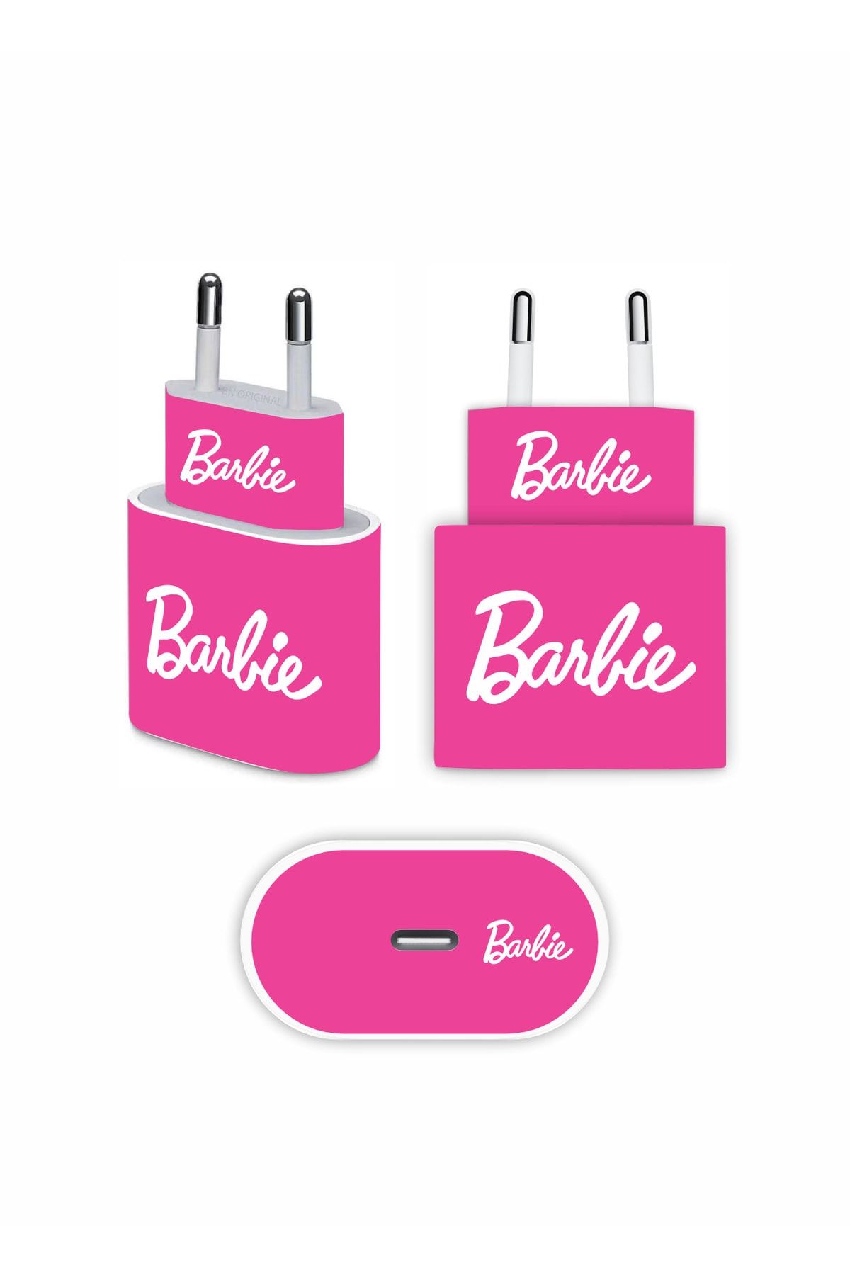 gettsticker Iphone 20w Uyumlu Barbie Yazılı Şarj Aleti Kaplaması - Full Kaplama Şarj Etiketi