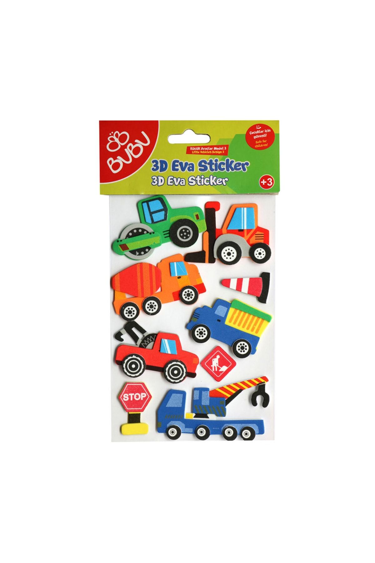 Bubu Bu-bu 3d Eva Sticker Küçük Karışık Araçlar -sts042