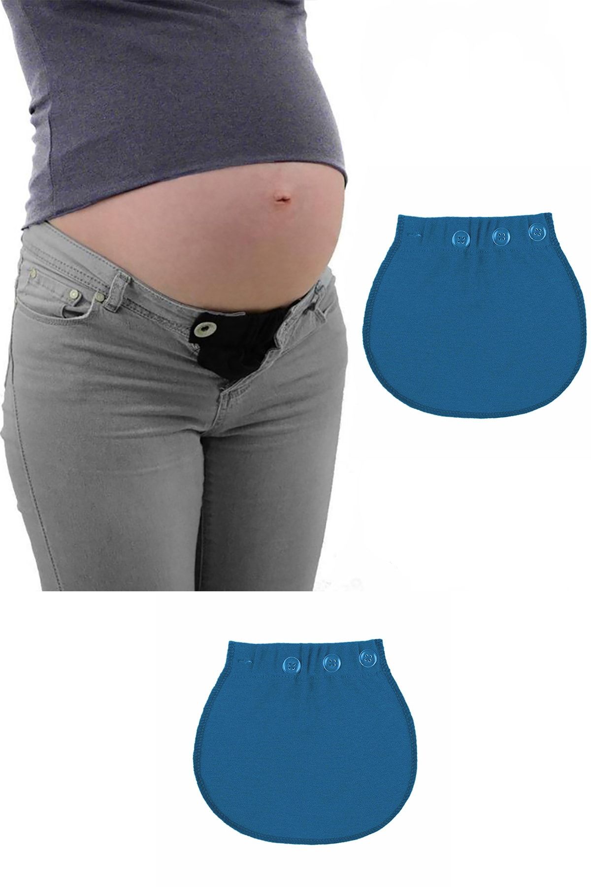 Pimobile Hamile Pantolonu Bel Genişletici-kadınlar Için Pantolon Genişletici Mavi 1 Adet