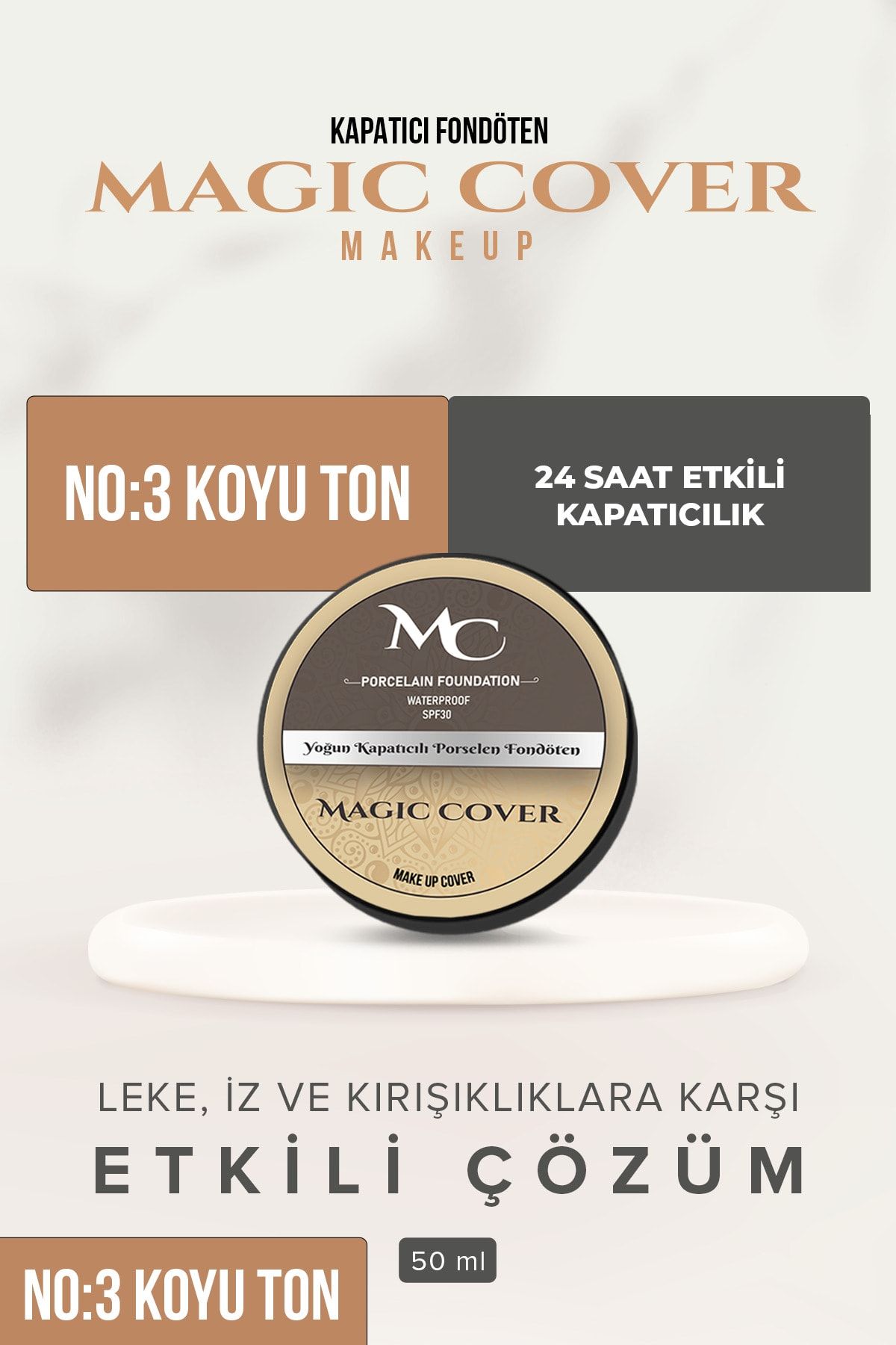 Magic Cover Makeup Magic Cover Fondöten - Bronz Ton | No 3