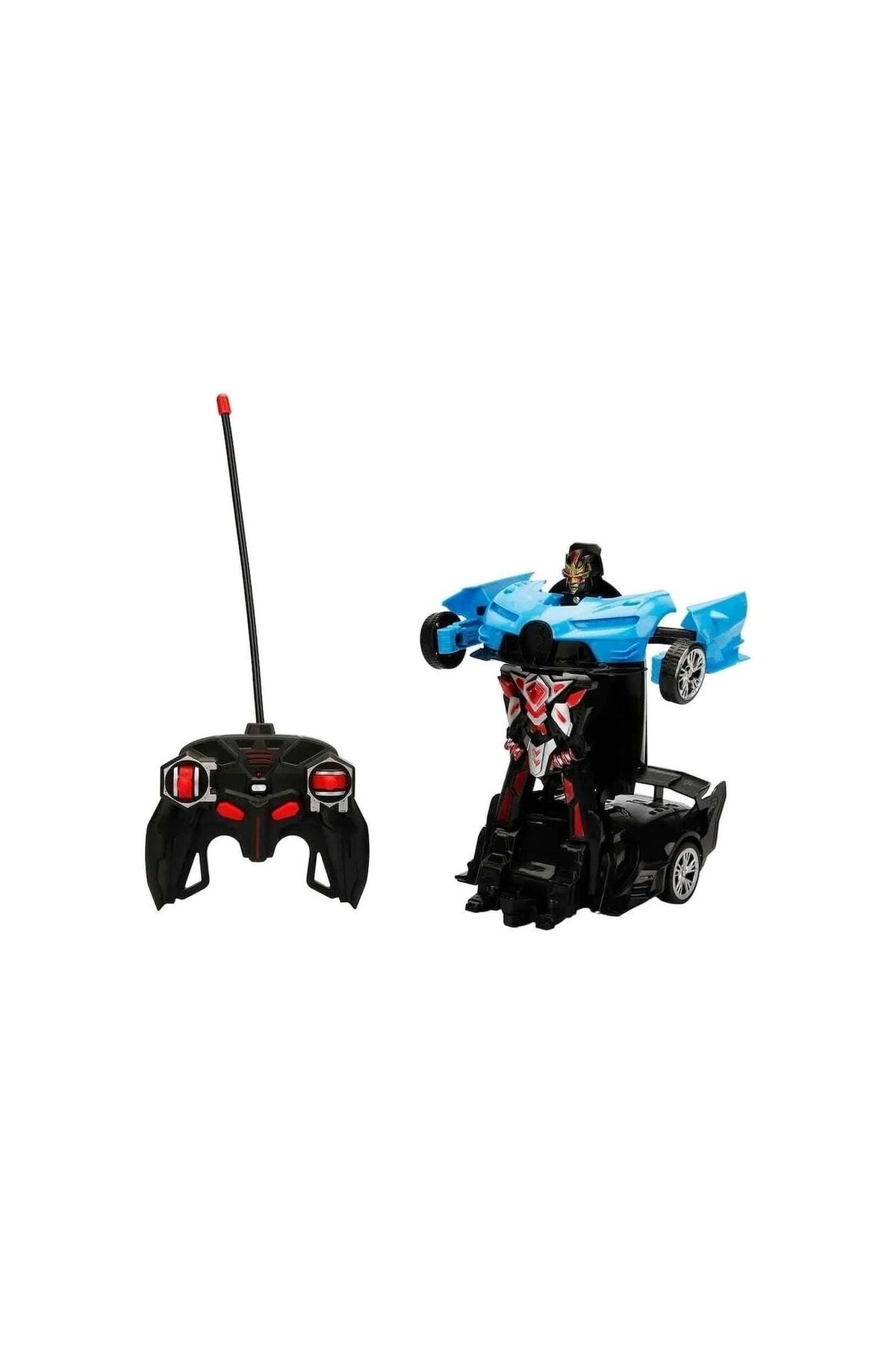 Pababo Oyuncak Uzaktan Kumandalı Transformers Tarzı Robota Dönüşen Mavi Oyuncak Araba Ferrari