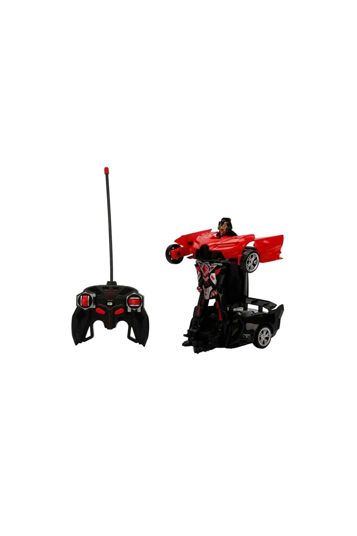 Pandamkee Oyuncak Uzaktan Kumandalı Transformers Tarzı Robota Dönüşen Kırmızı Oyuncak Araba Ferrari