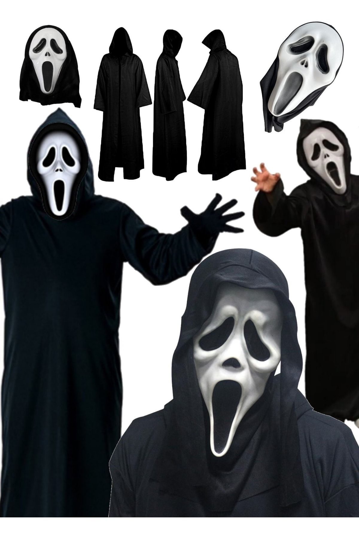 Utelips Cosplay Ve Cadılar Bayramı Için Yeni Sezon Klasik Çığlık Kostümü Ve Maskesi Seti Kaliteli Yetişkin