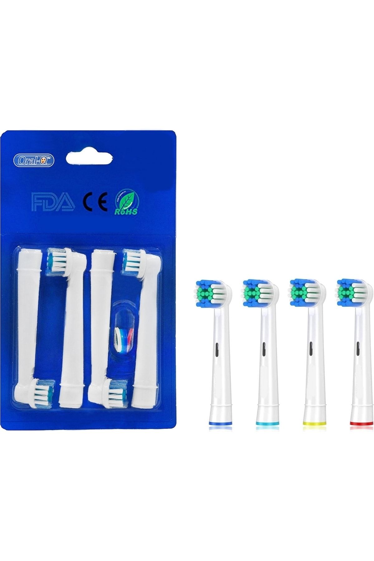 LOVYCO Oral-b Uyumlu Pro 750 Şarjlı Diş Fırçası,yedek Diş Fırçası Kafaları 4 Adet Başlık