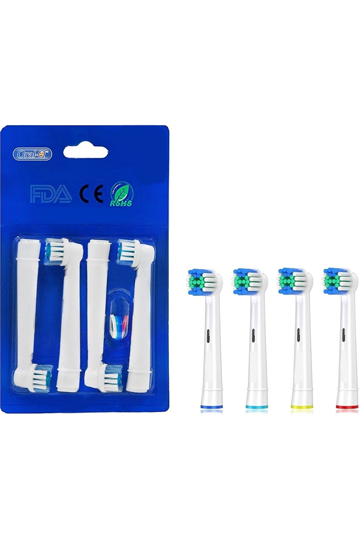 LOVYCO Oral-b Pro 500 3d White Şarj Edilebilir Diş Fırçası,yedek Diş Fırçası Kafaları 4 Adet Başlık