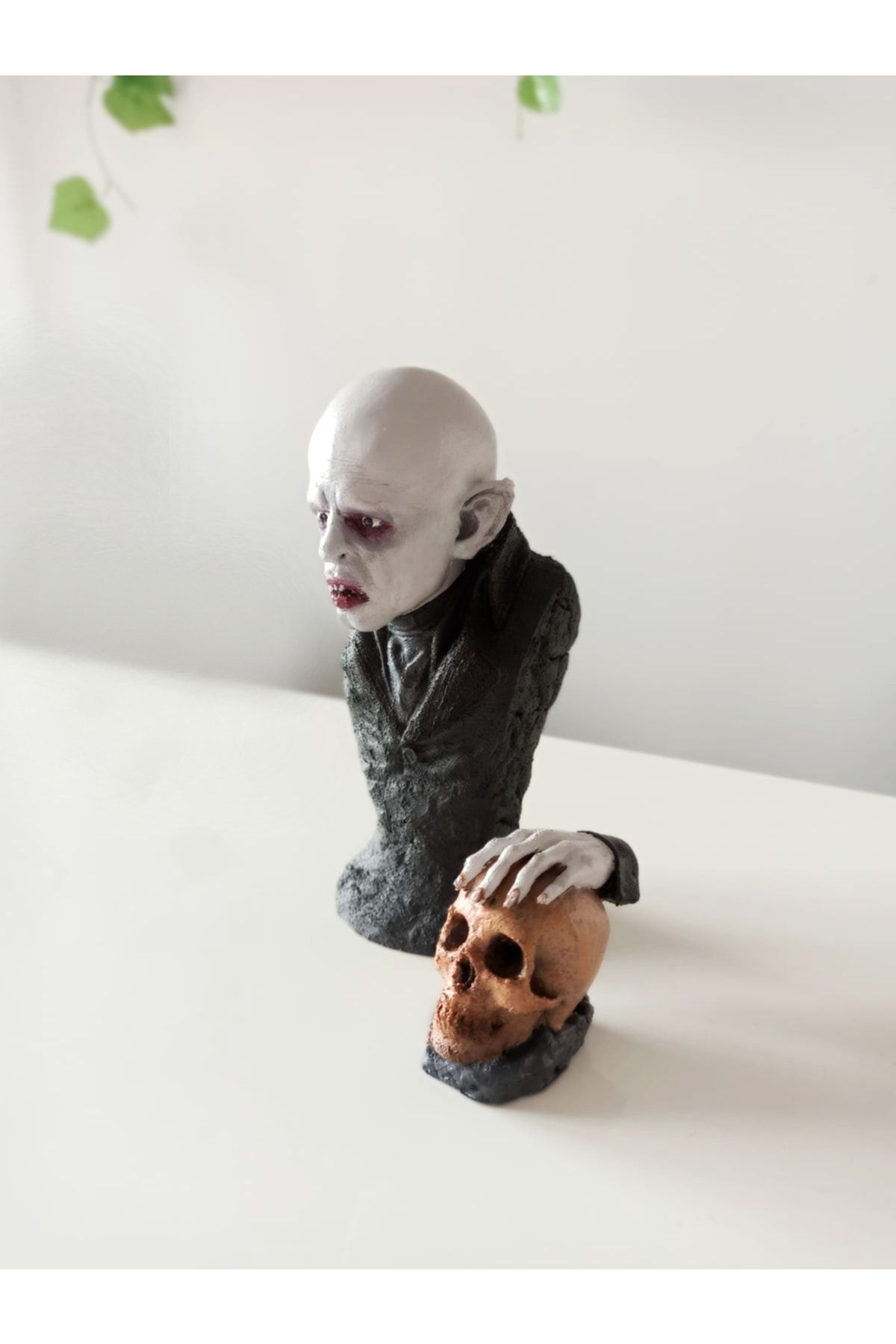 Carbontech 3D Teknolojileri Nosferatu 15cm Vampir Korku Büst Dekoratif Hediyelik Figür Heykelcik
