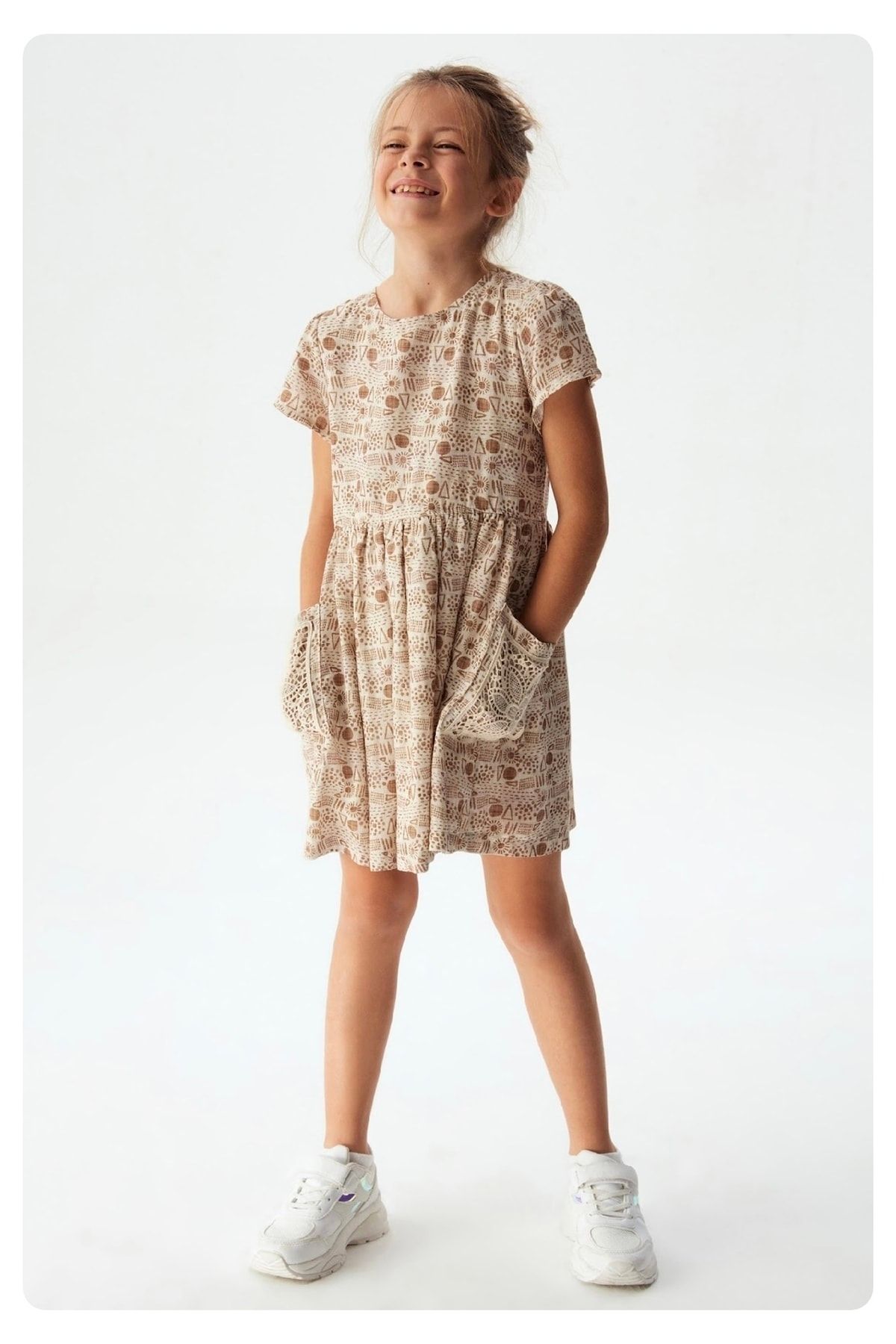 Nk Kids Limi Kız Çocuk Keten Astarlı Elbise