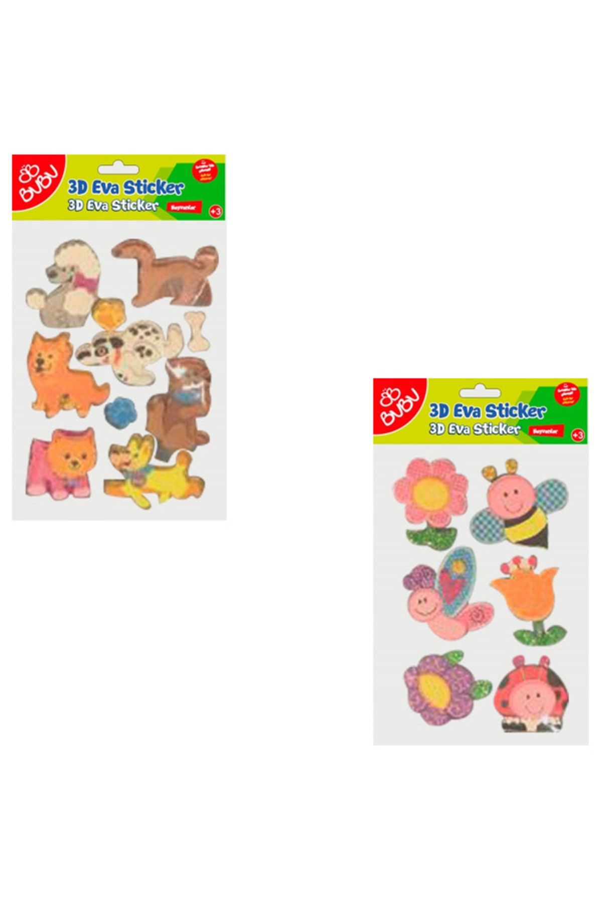 Bubu Bu-bu 3d Eva Simli Sticker Hayvanlar 24 Lü -sts045