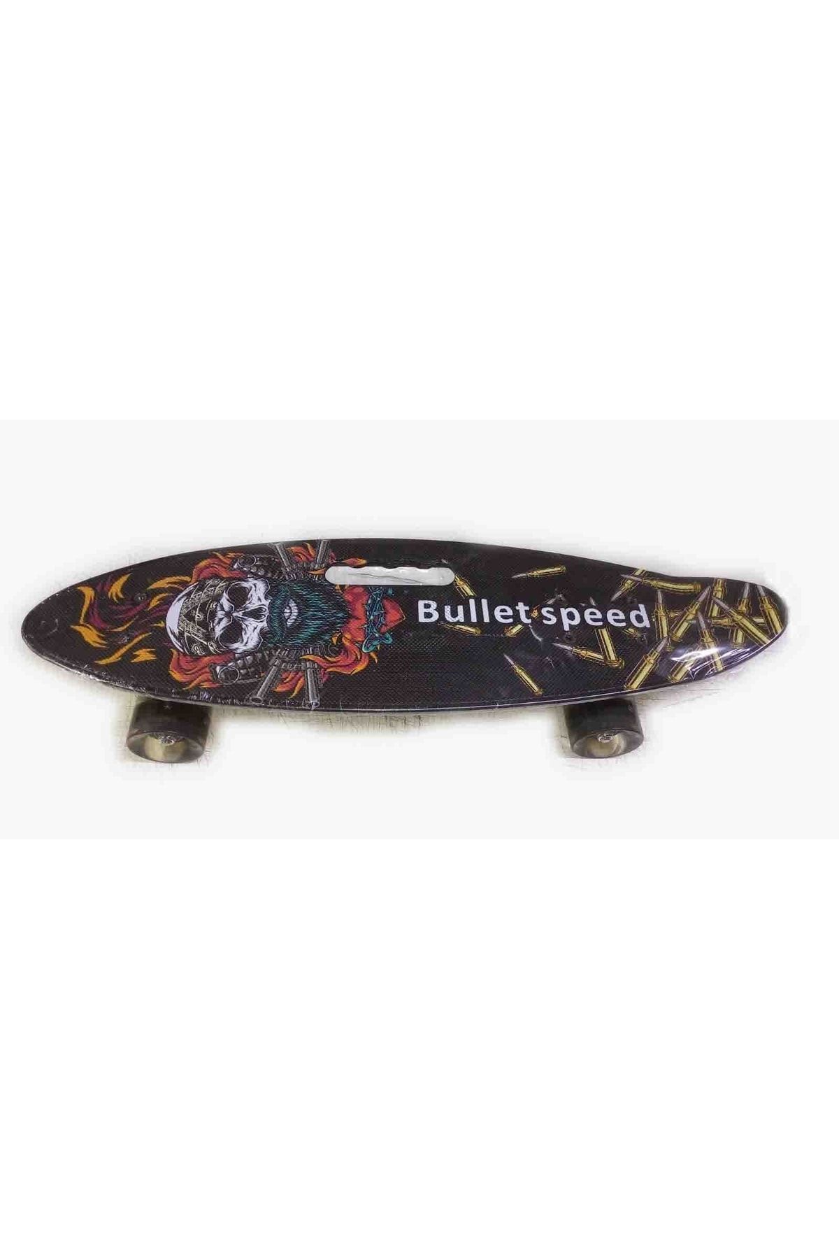 Genel Markalar Skateboard Profesyonel 60 Cm Silikon Tekerli Işıklı El Tutmaçlı Kay Kay Plastik Siyah Tek Ebat