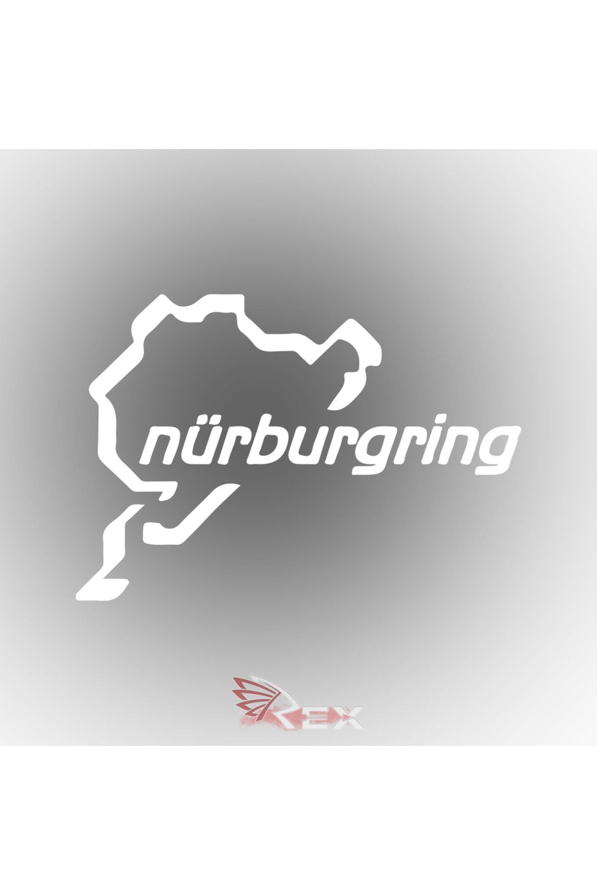 Rex Aksesuar Nürburgring Sticker Araba Oto Cam Sticker 18x13 Cm