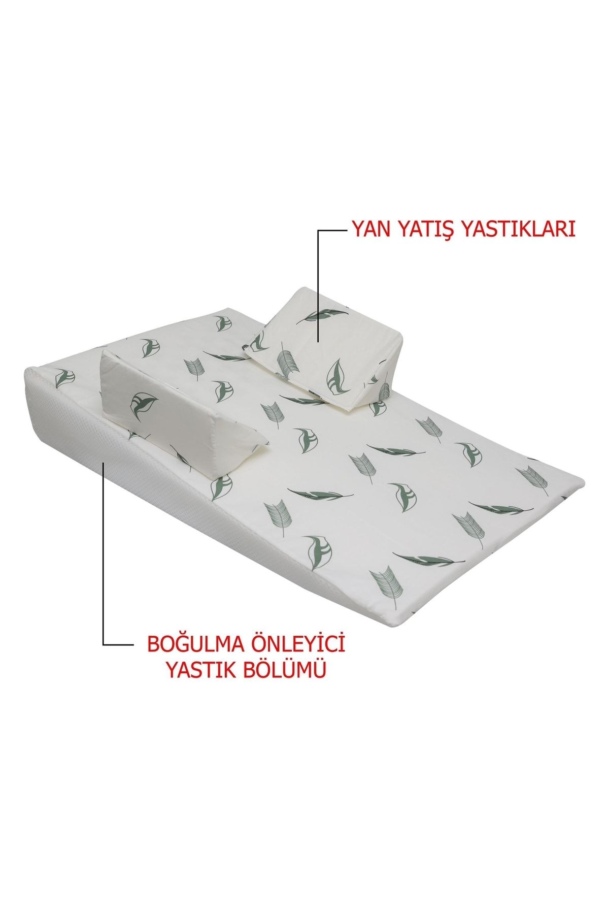 MorBebe Çok Fonksiyonlu Bebek Reflü Yatağı Boğulma Önleyici Minderli Reflü Yastığı, Babynest 70x50