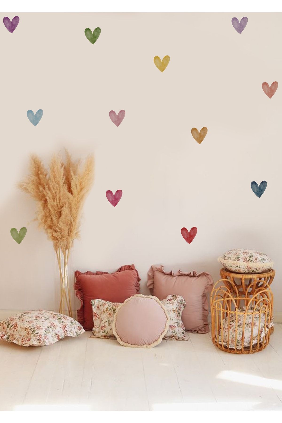 WALLHUMAN Suluboya Kalpler Çocuk Odası Duvar Stickerı