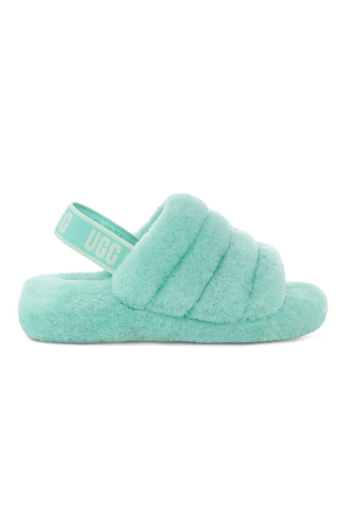 UGG W FLUFF YEAH SLIDE PALE EMERALD 1095119