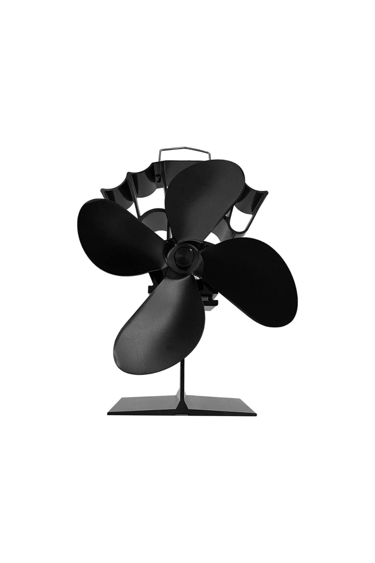 Unichrome 4 Bıçaklı Isı Enerjili Fanı Ultra Sessiz Şömine Soba Fırın Verimli Isı Dağıtım Fanı