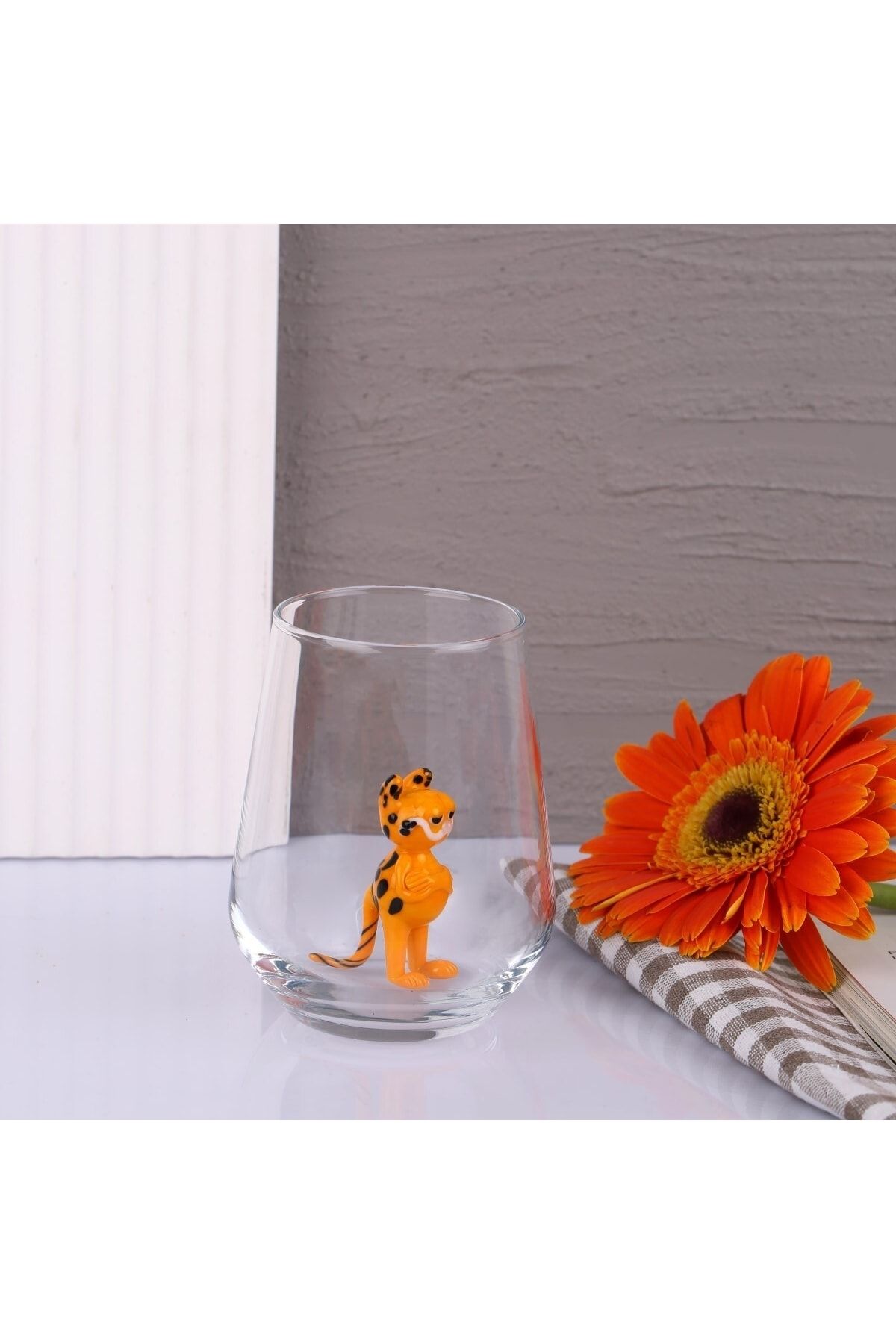 ADAMODART Garfield Kedi Figürlü Tekli Su Bardağı