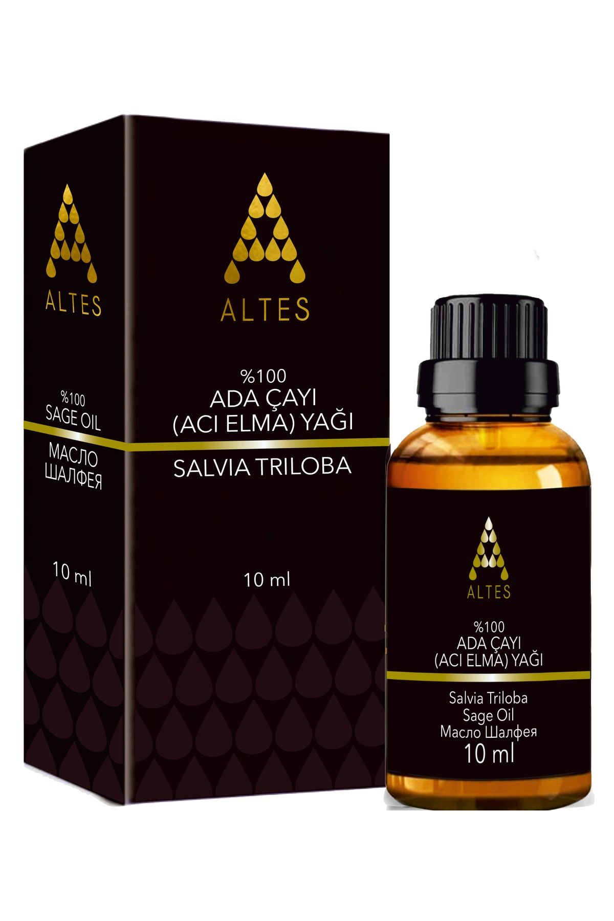 altes %100 Saf Adaçayı ( Elma ) Uçucu Yağı / Sage Oil / Salvia Triloba 10ml Tm22ad0101