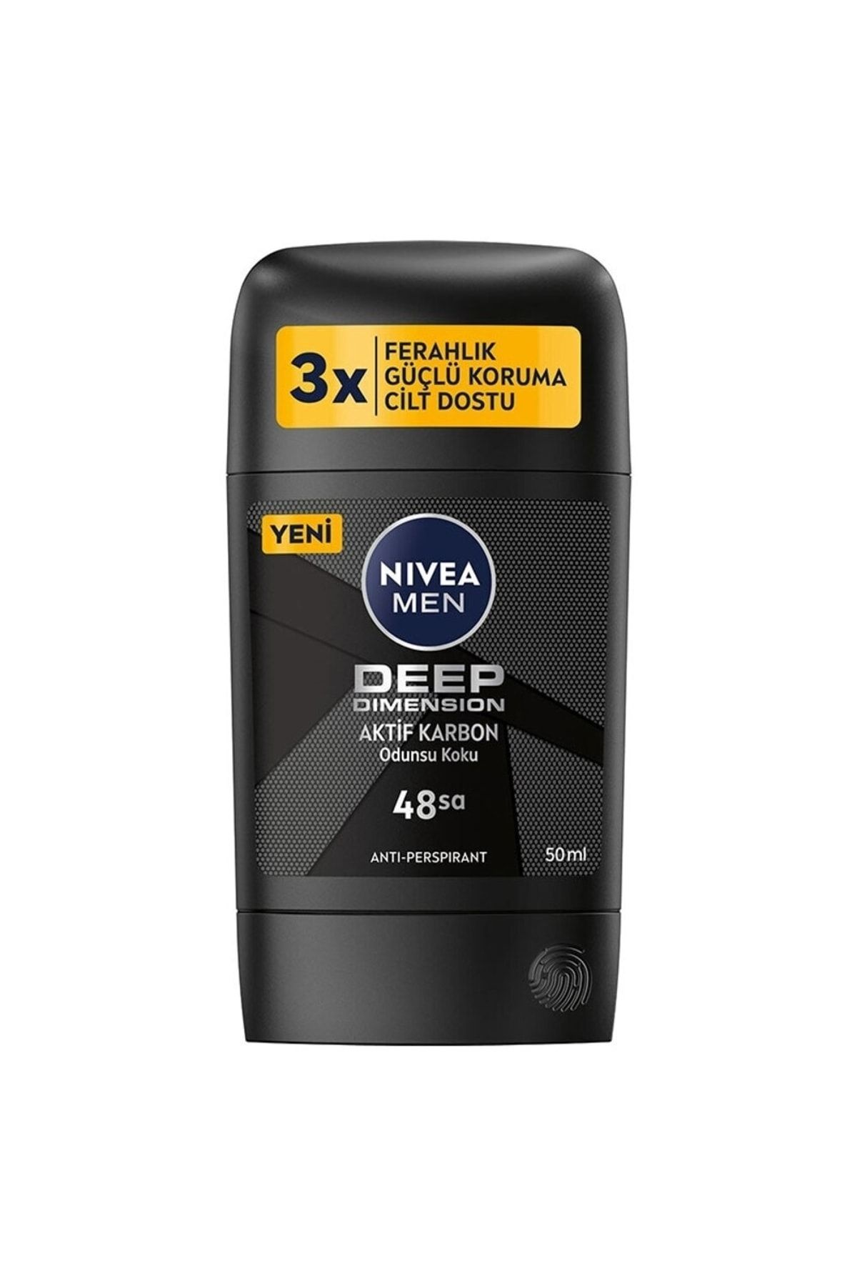 NIVEA Men Erkek Stick Deodorant Deep Dimension, 48 Saat Anti-perspirant Koruma ,50ml