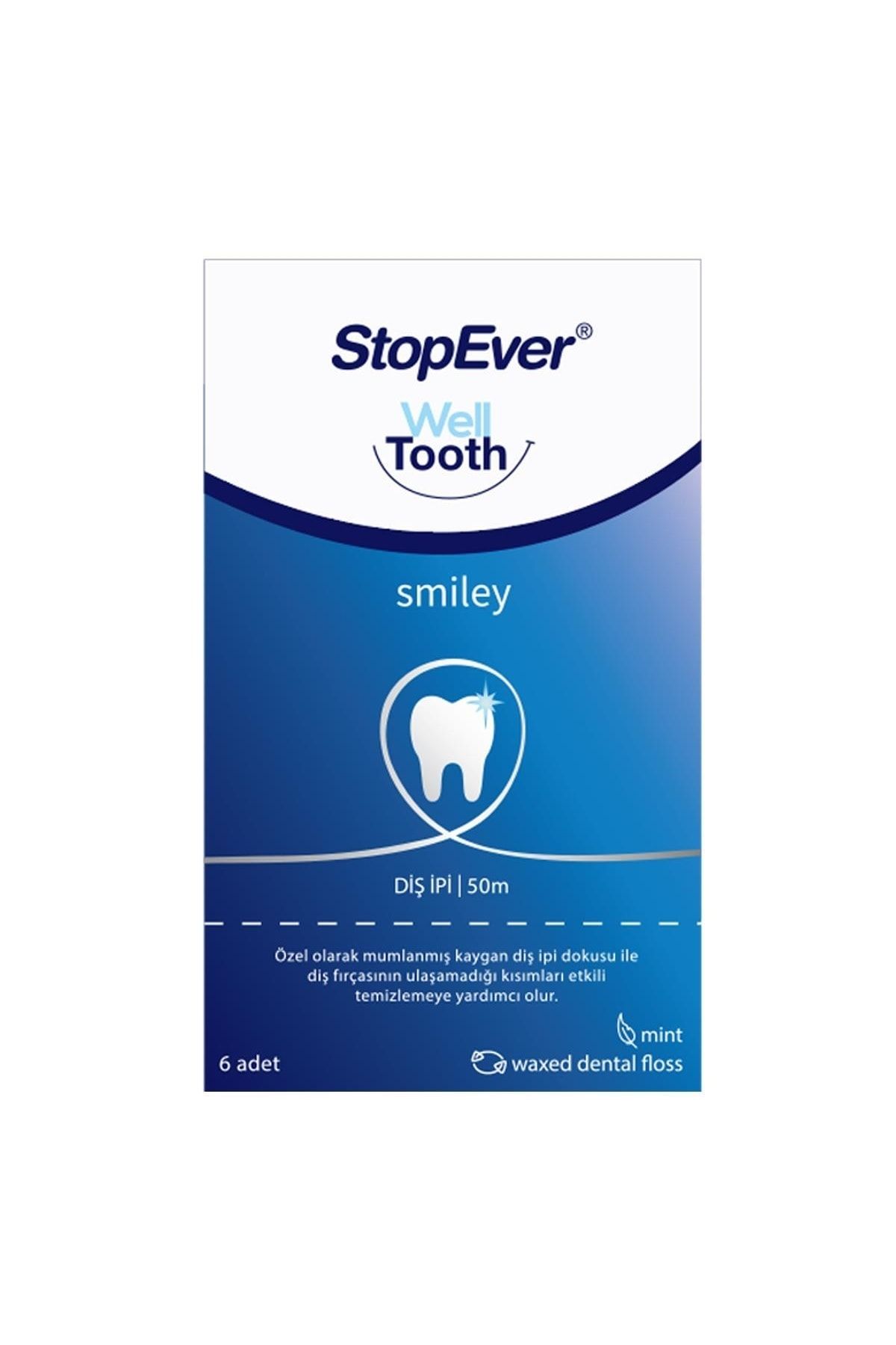 StopEver Well Tooth Smiley Diş Ipi 6 Adet (6x50 Metre)