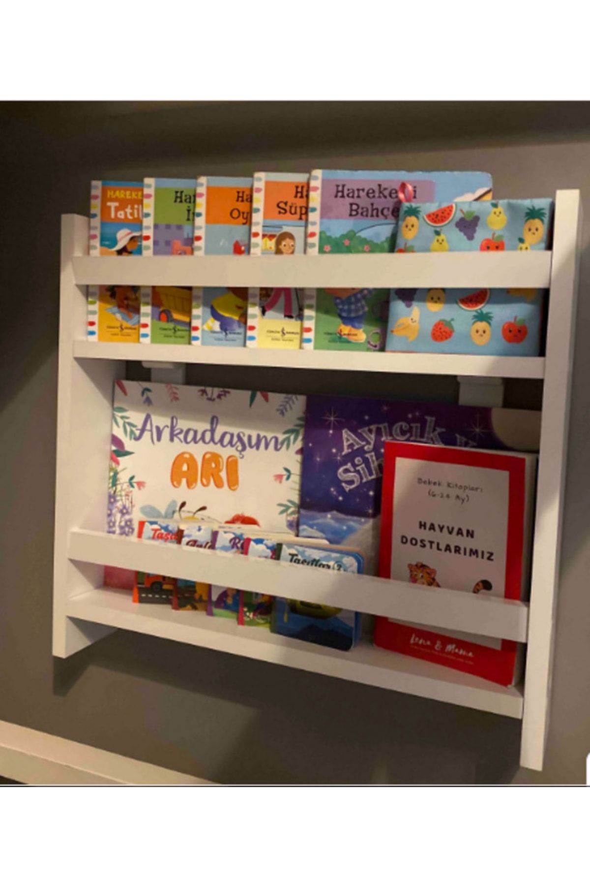 decomira Montessori Çocuk Odası Kitaplık  2 Raflı