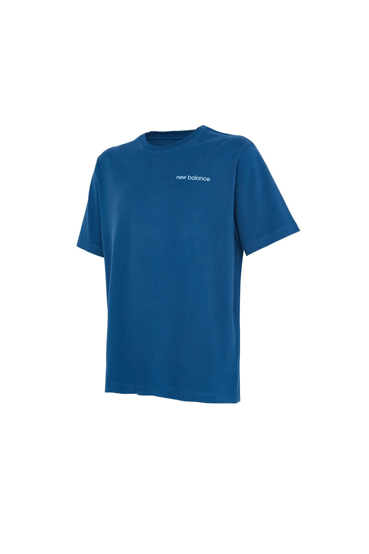 New Balance Nb Man Lifestyle T-shirt Erkek Mavi Tshirt Mnt1362-blu