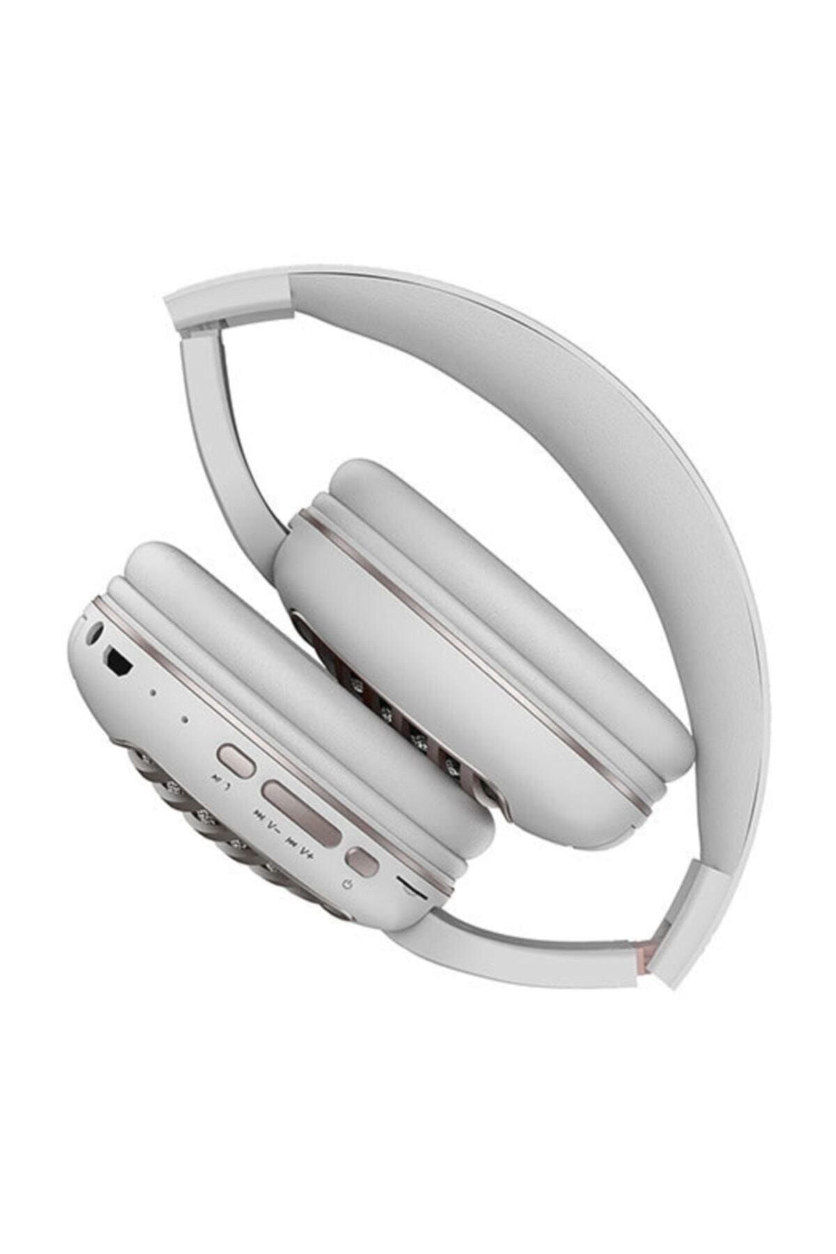 Snopy Sn-bt55 Dıamond Tf Kart Özellikli Beyaz Bluetooth Kulaklık