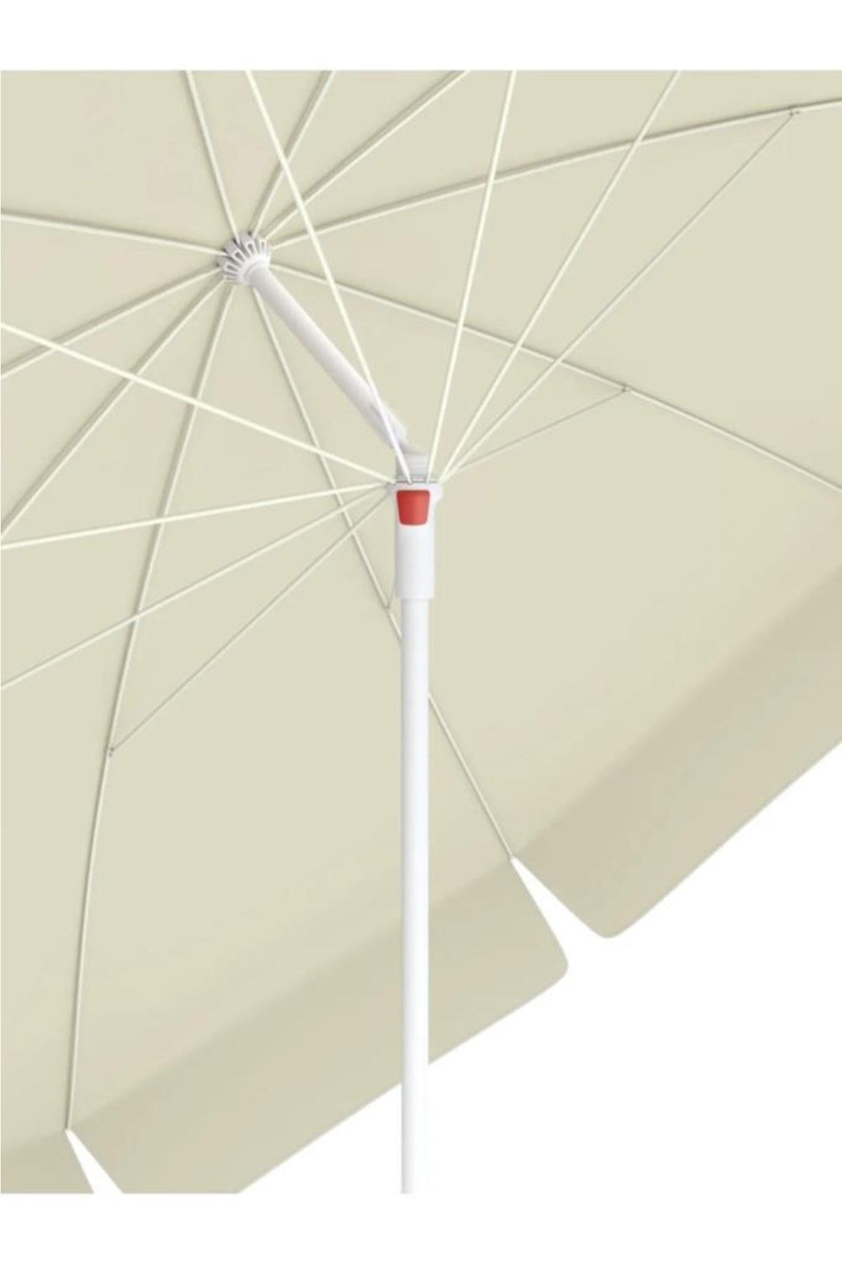 SUME 10 Telli Plaj Balkon Bahçe Şemsiyesi Eğilebilir 200 Cm Çap Kalın Kumaş