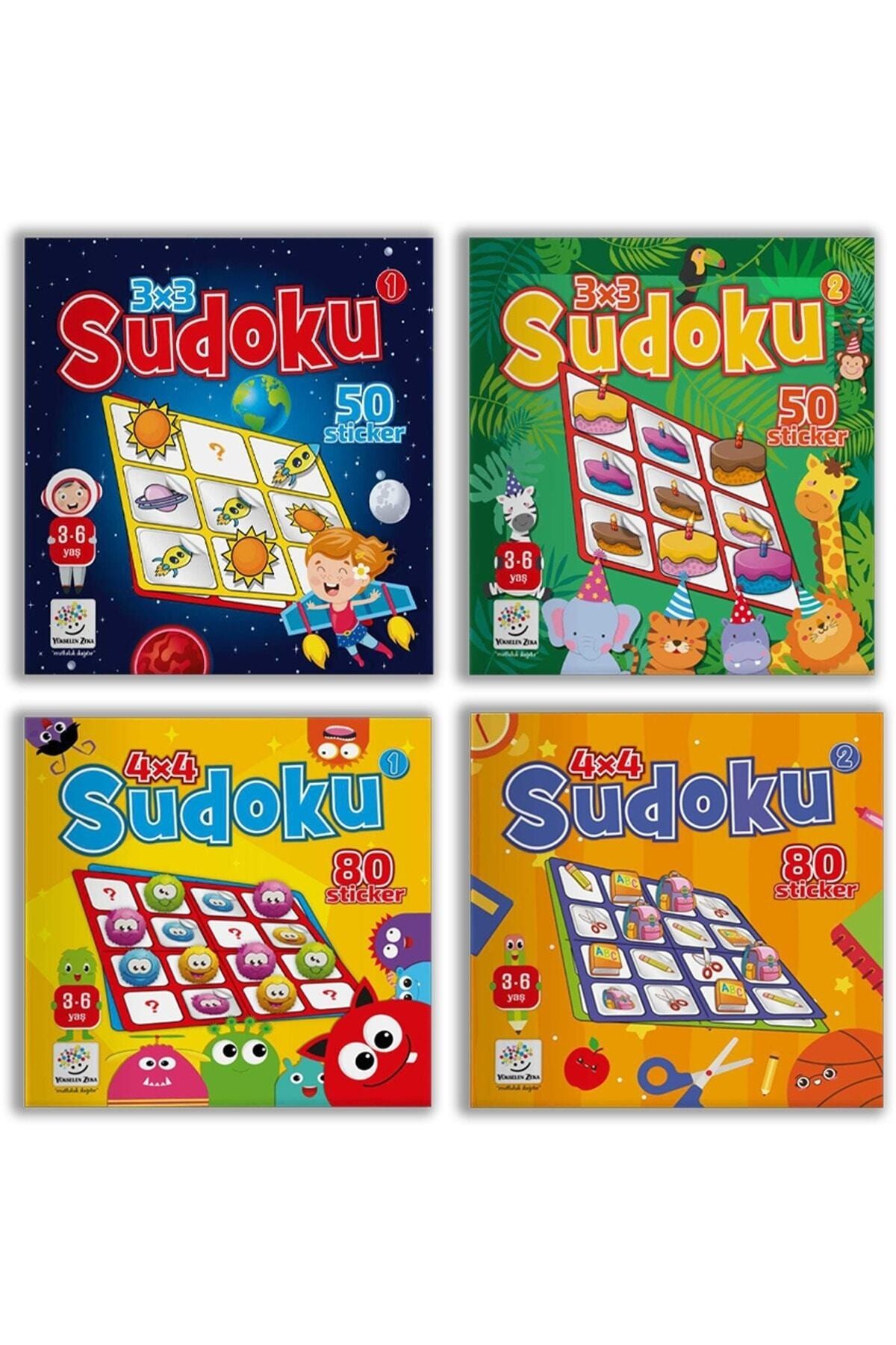Yükselen Zeka Yayınları 3-6 Yaş Stickerlı Çıkartmalı Sudoku Seti Yükselen Zeka