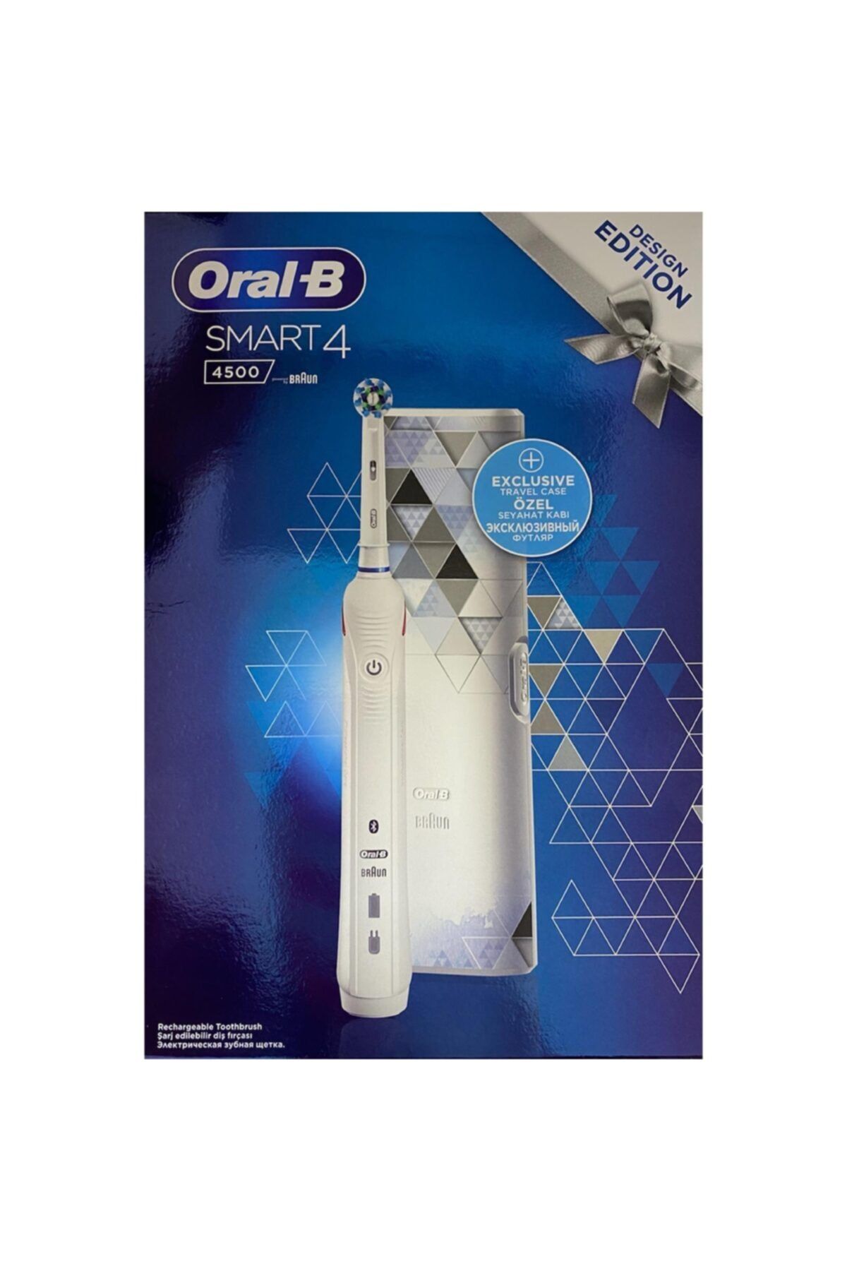 Oral-B Smart 4500 Modern Motif Cross Atcion Beyaz Şarjlı Fırça